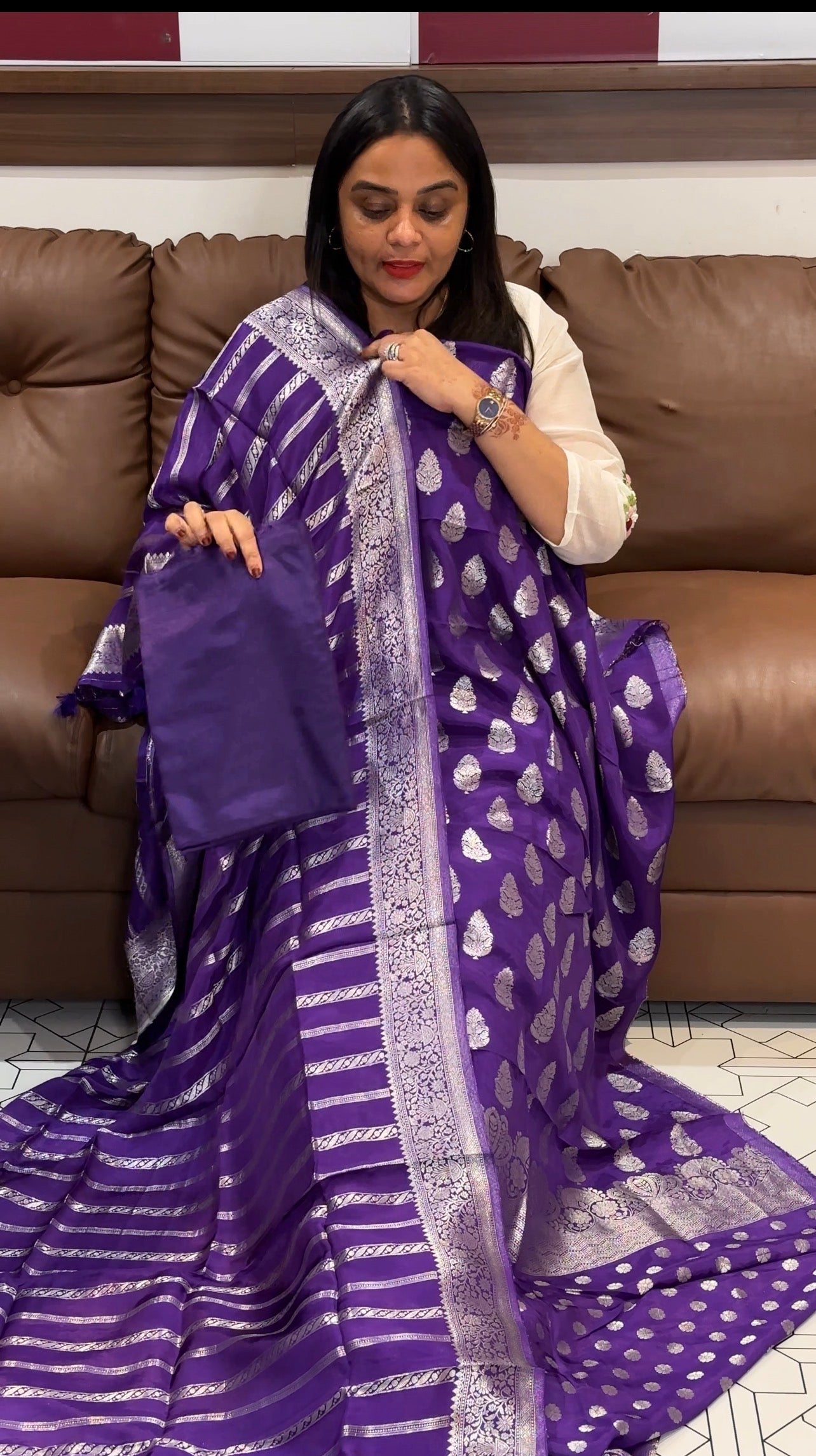 BANARASI UNSTITCHED SALWAR SUITS - IHA 31568