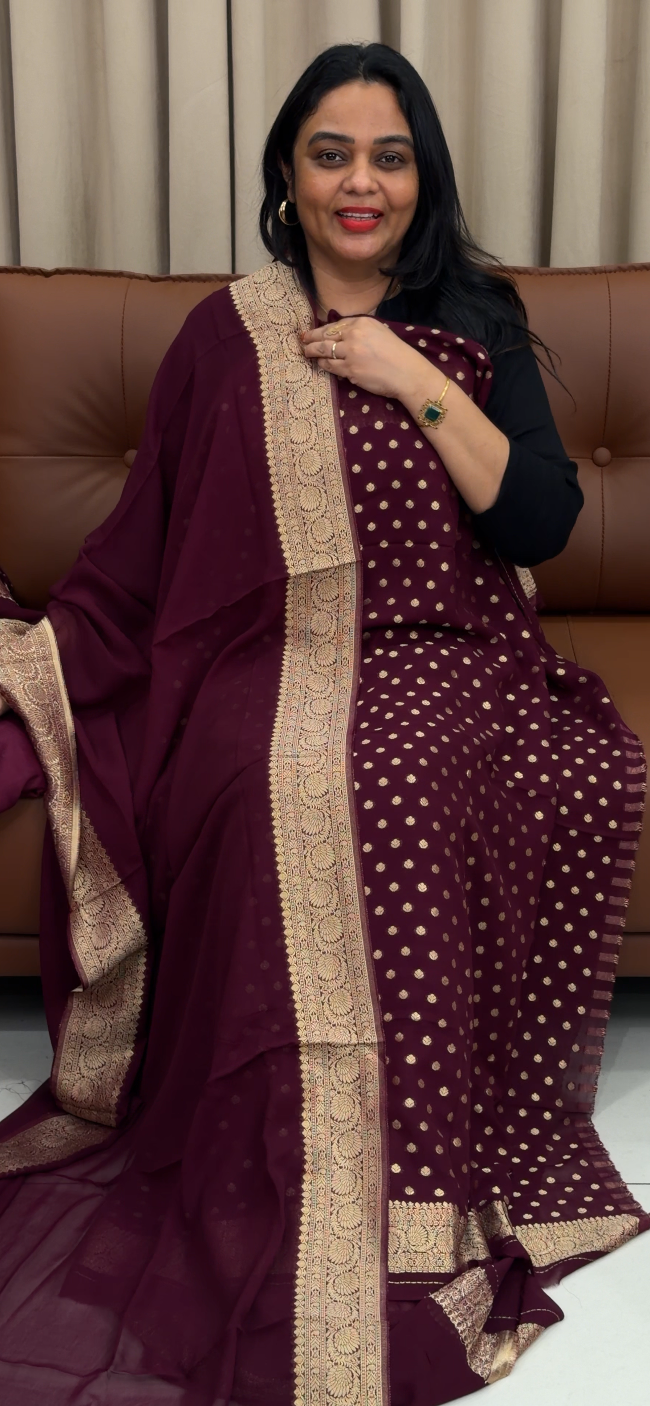 VISCOSE GEORGETTE UNSTITCHED SALWAR SUITS - IHA 33456
