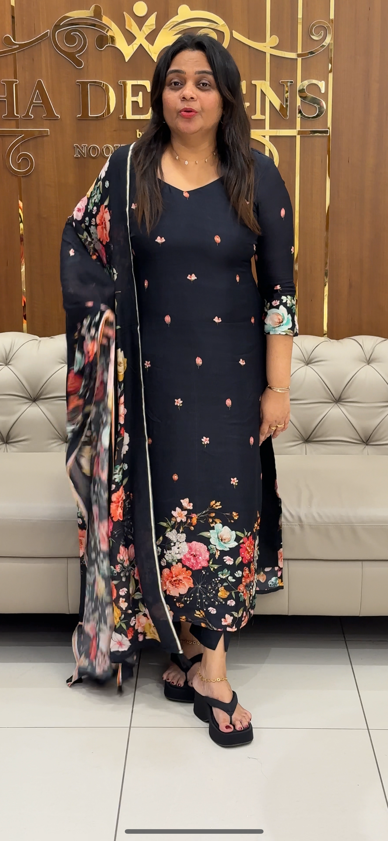 FORWARD CRAPE SILK ONSTITCHED SALWAR SUITS   - IHA 28667