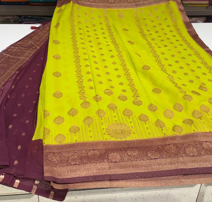 SEMI BANARASI  SAREES - IHA 16797