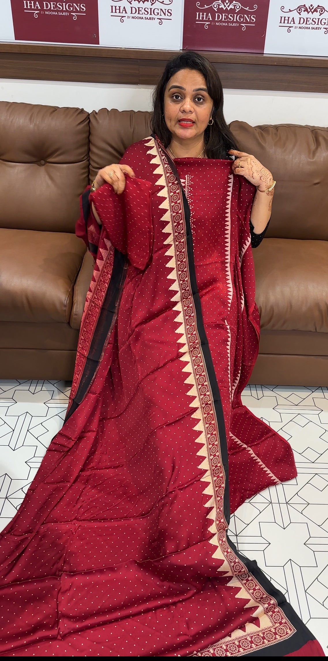 MODAL SILK UNSTITCHED SALWAR SUITS - IHA 23805