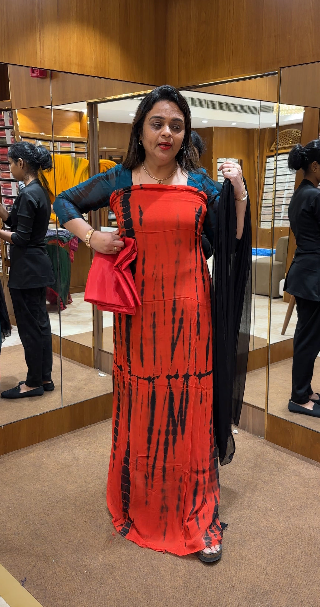 IHA'S IN-HOUSE TIE AND DYED UNSTITCHED SALWAR SUITS - IHA 24353