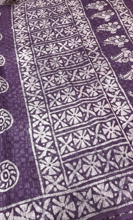 BATIK PRINTED SAREES - IHA 25110