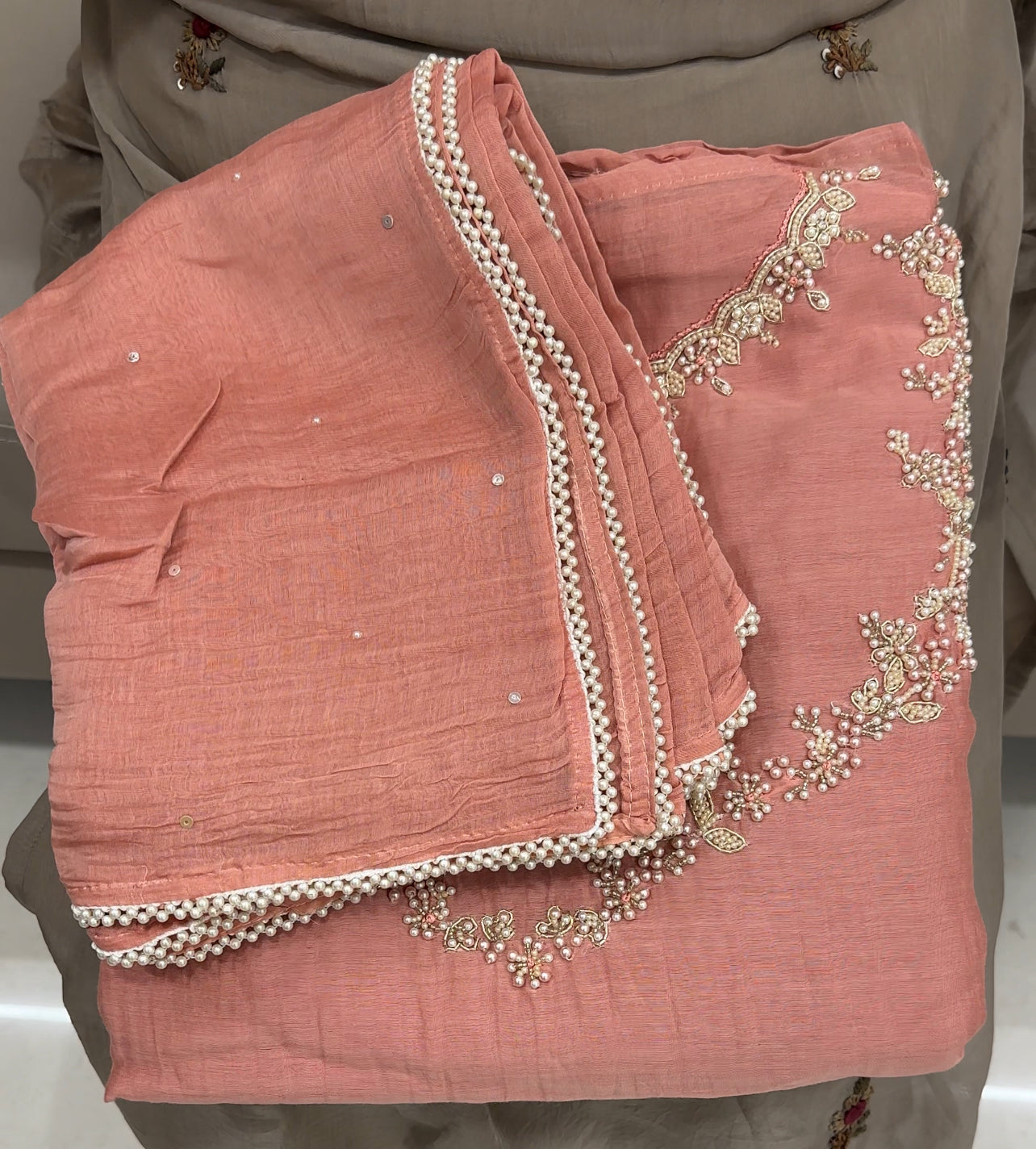 SILK CHANDERI UNSTITCHED SALWAR SUITS - IHA 27065