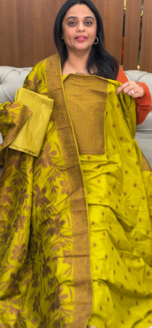 BANARASI UNSTITCHED SALWAR SUITS - IHA 30812