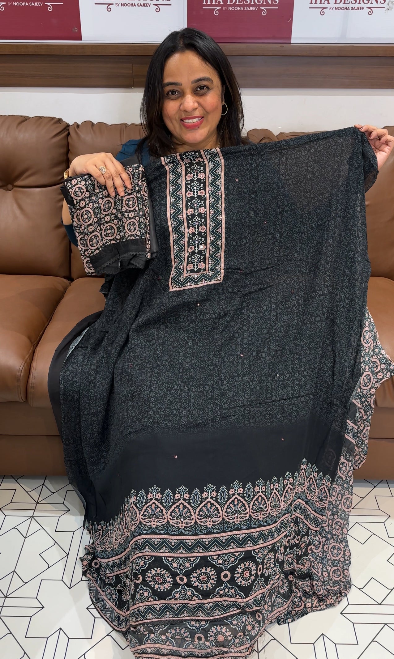 VISCOSE GEORGETTE UNSTITCHED SALWAR SUITS - IHA 27258