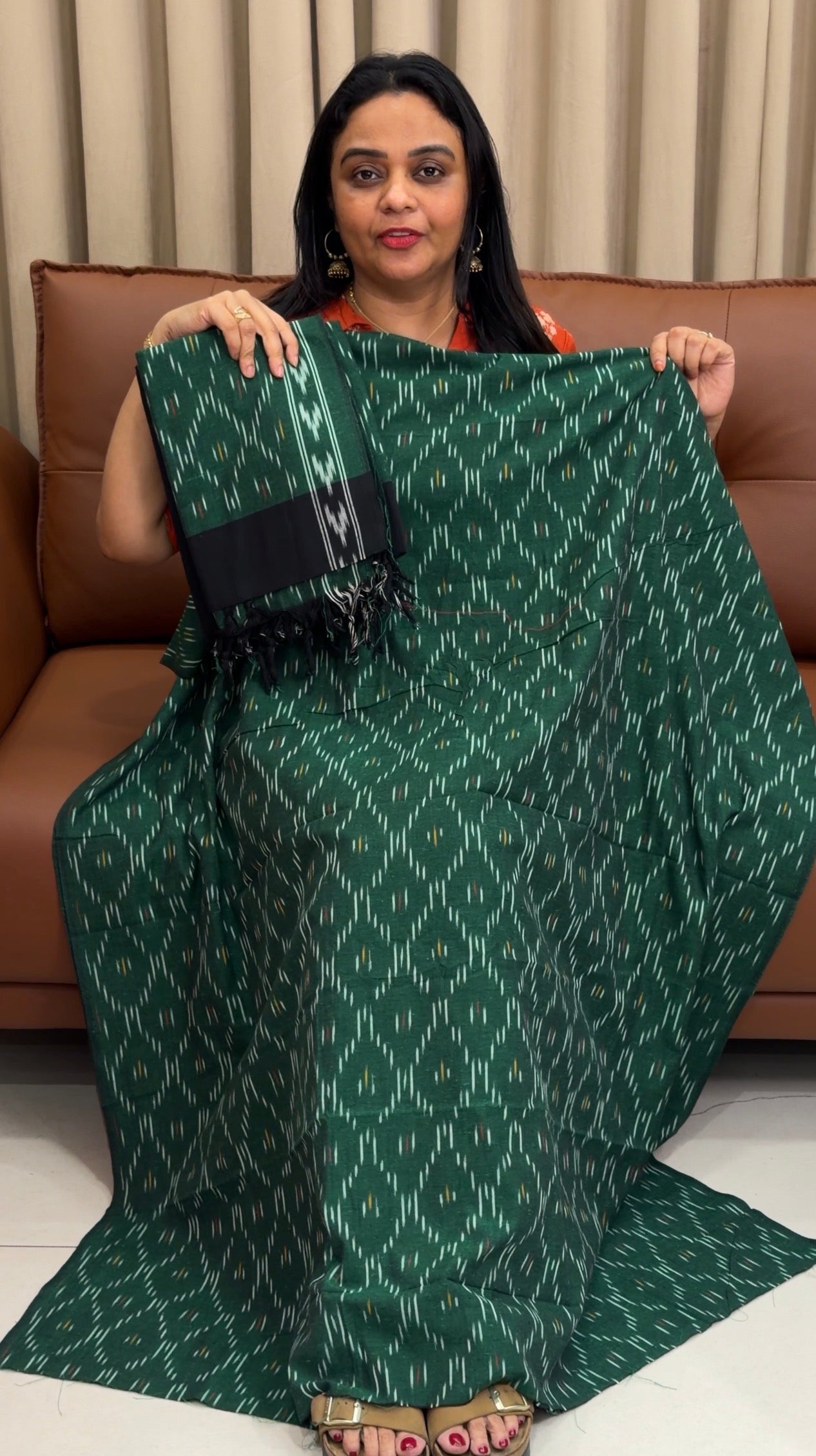 IKAT PRINTED UNSTITCHED SALWAR SUITS - IHA 33610