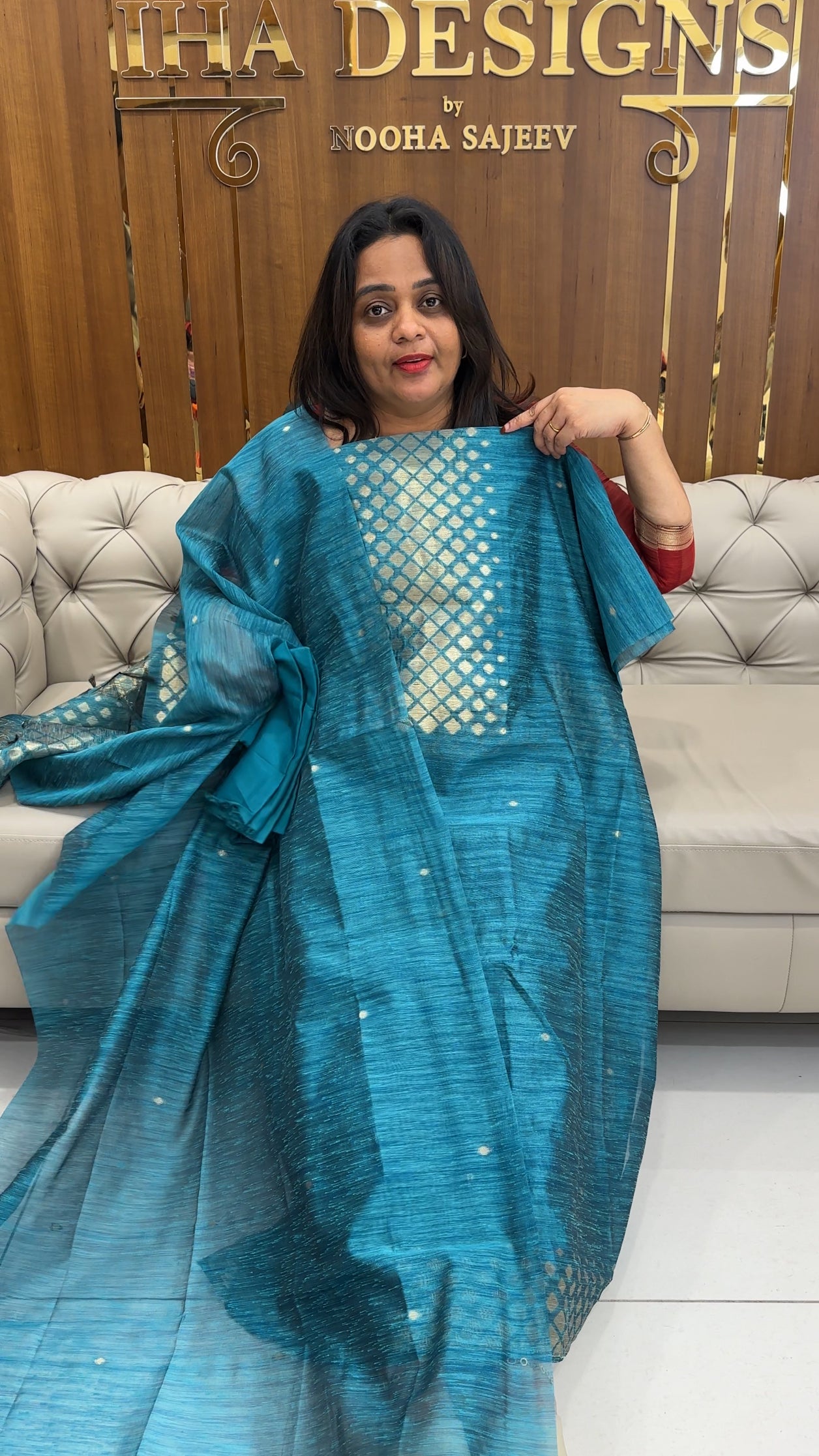 SEMI BANARASI UNSTITCHED SALWAR SUITS   - IHA 25205