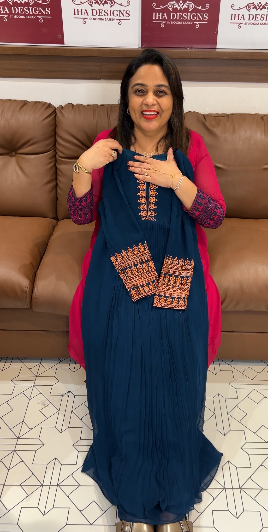 IHA'S IN-HOUSE DESIGNER SLITTED TOP - IHA 24553