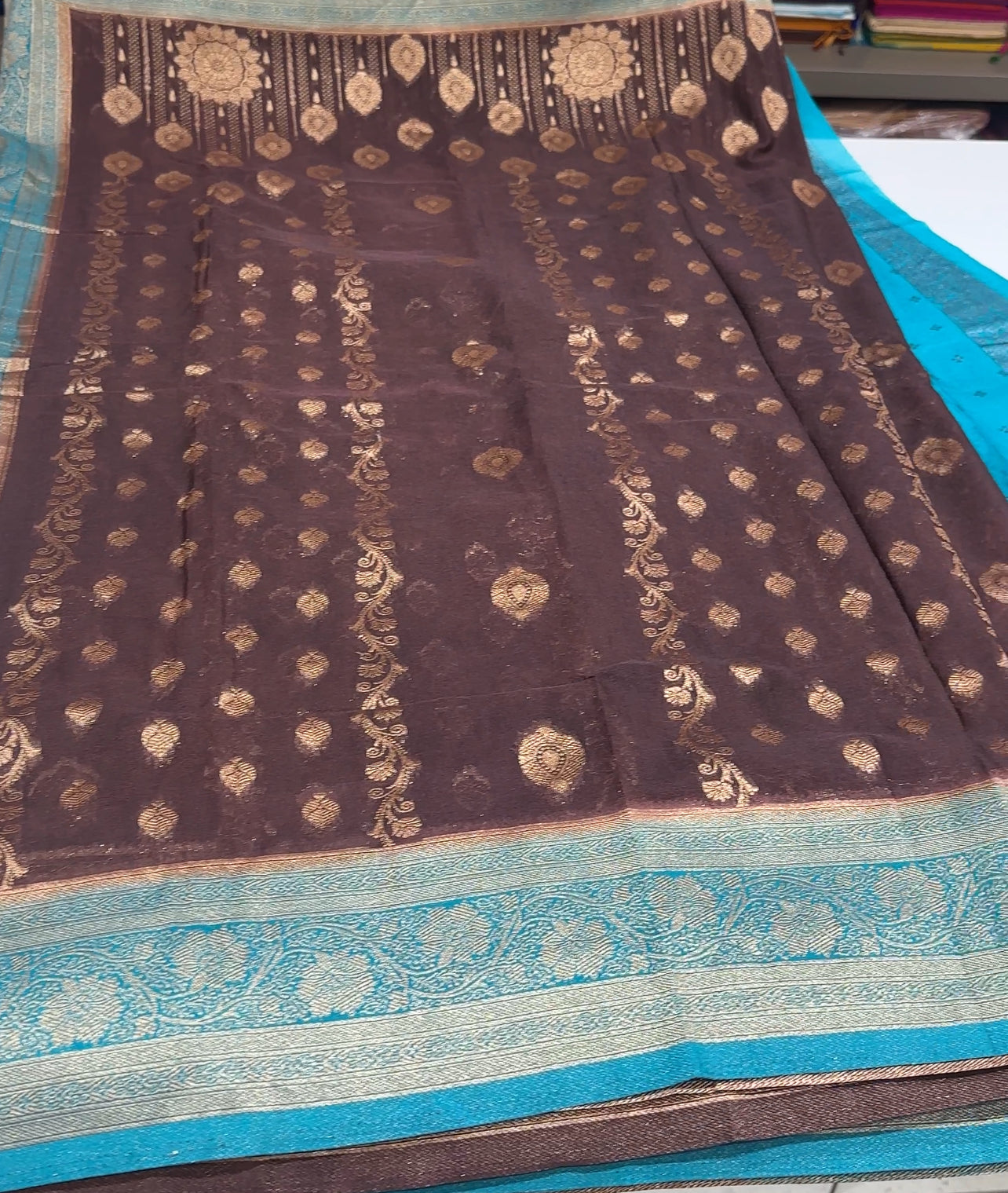 SEMI BANARASI  SAREES - IHA 16797