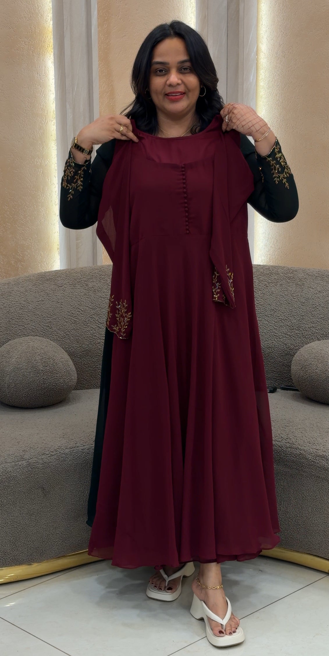 IHA'S IN-HOUSE HANDWORKED SLITTED TOPS - IHA 31640