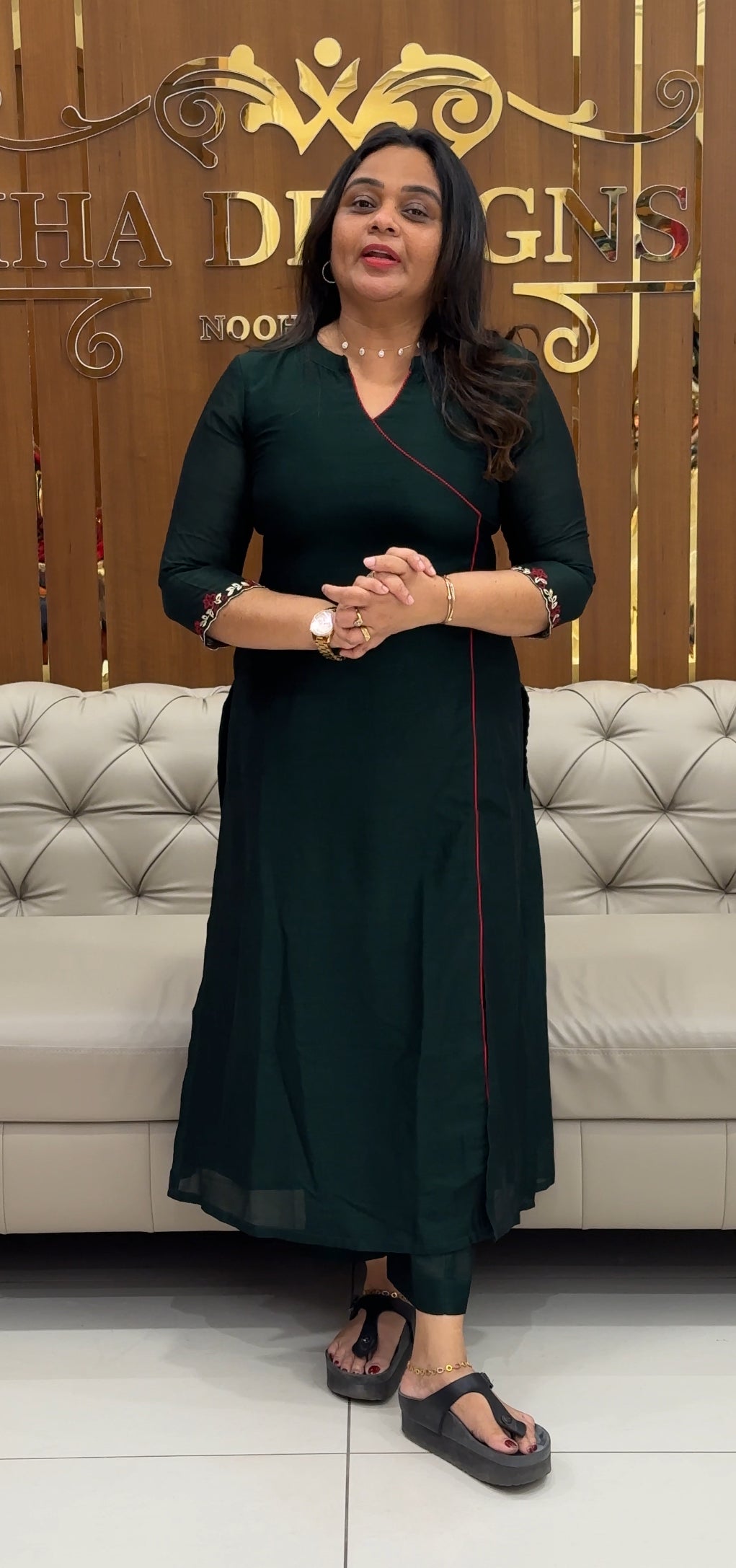 IHA'S IN-HOUSE SEMI RAW SILK TOP AND BOTTOM - IHA 28223