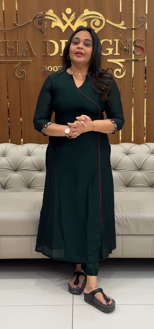 IHA'S IN-HOUSE SEMI RAW SILK TOP AND BOTTOM - IHA 28223