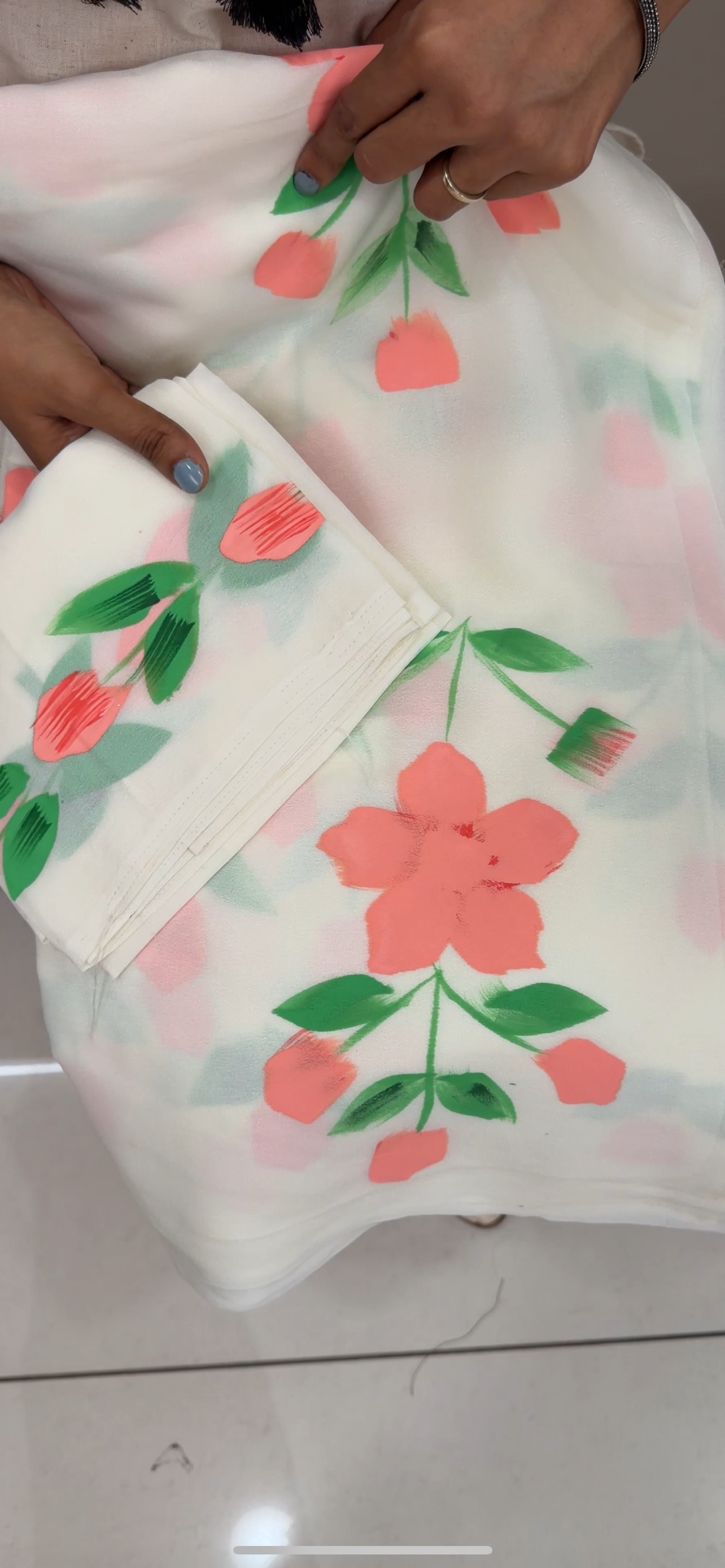 HAND PAINTED SAREES - IHA 29453