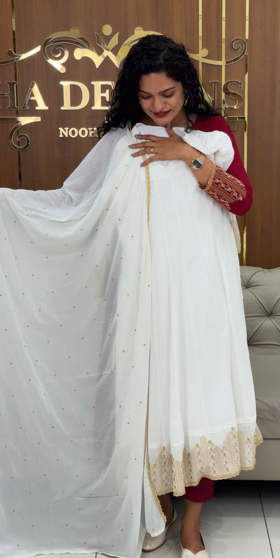 GEORGETTE TOP ,BOTTOM AND DUPATTA - IHA 29358