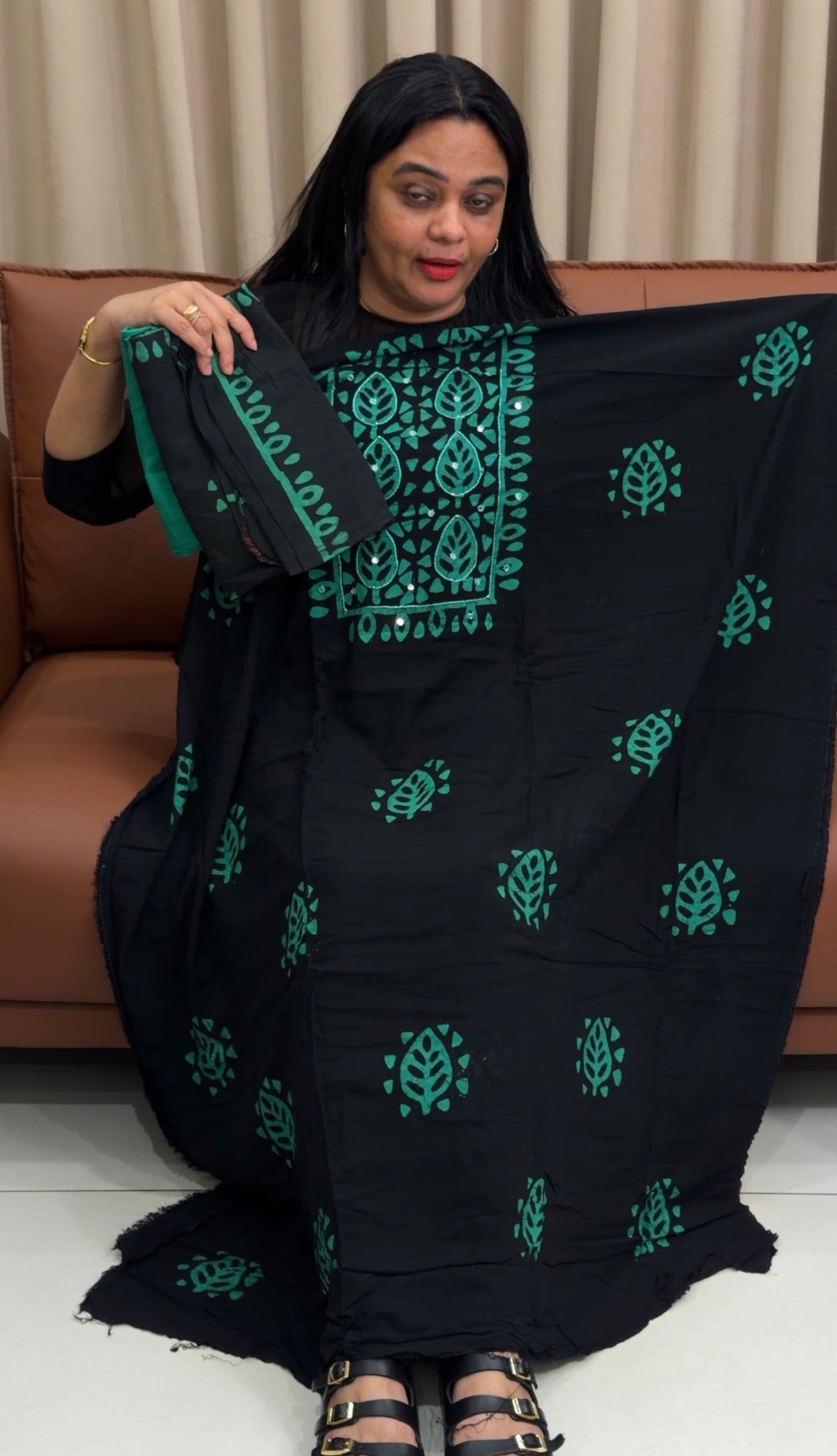 BATIK PRINTED UNSTITCHED SALWAR SUITS - IHA 35212