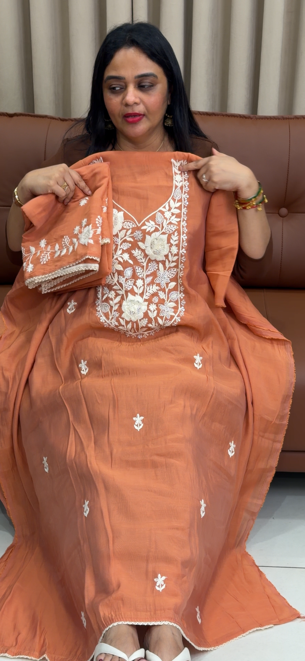 FORWARD MUL CHANDERI UNSTITCHED SALWAR SUITS - IHA 33918