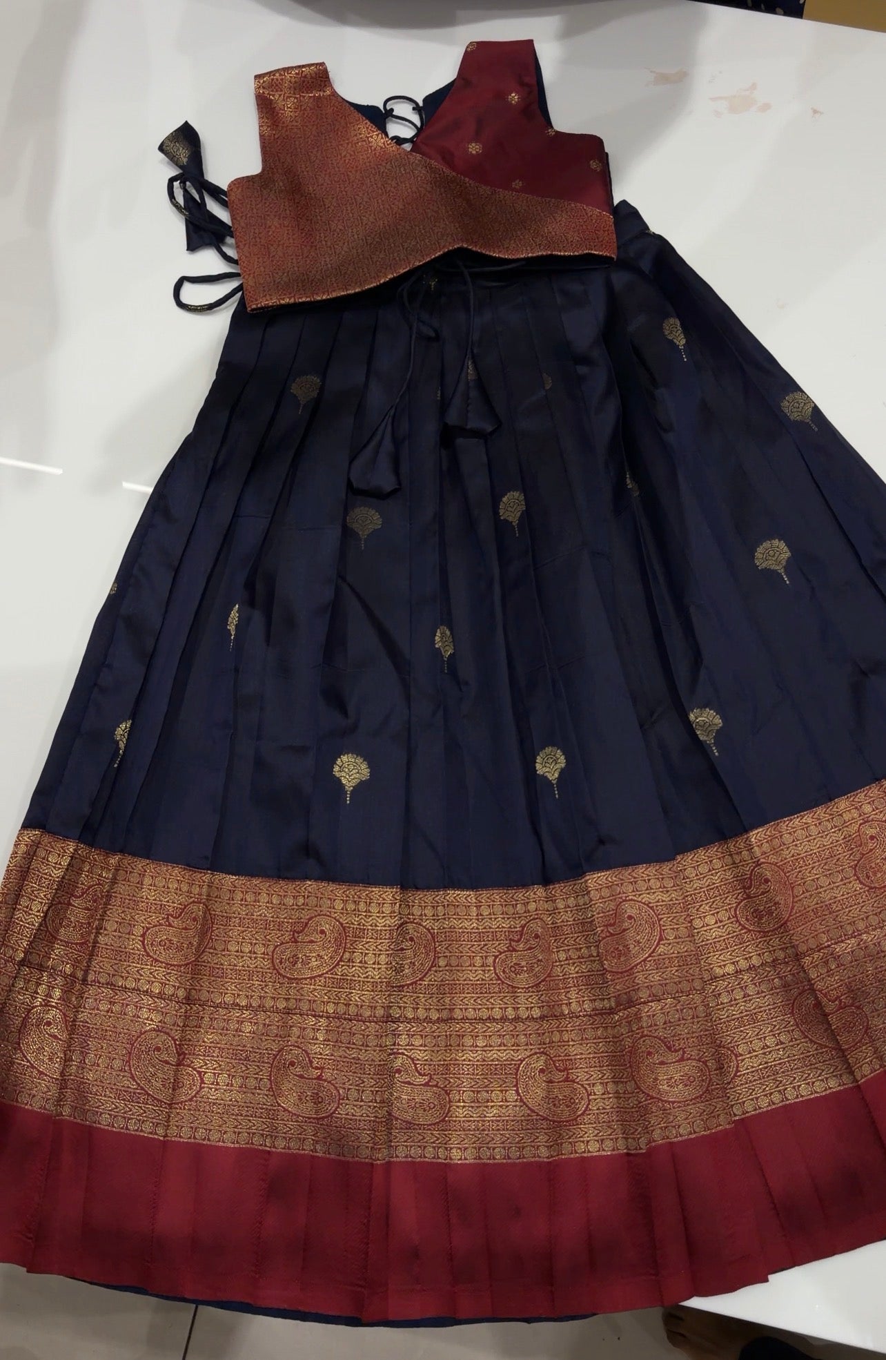IHA'S IN-HOUSE KIDS CROP TOP AND SKIRT - IHA 34591