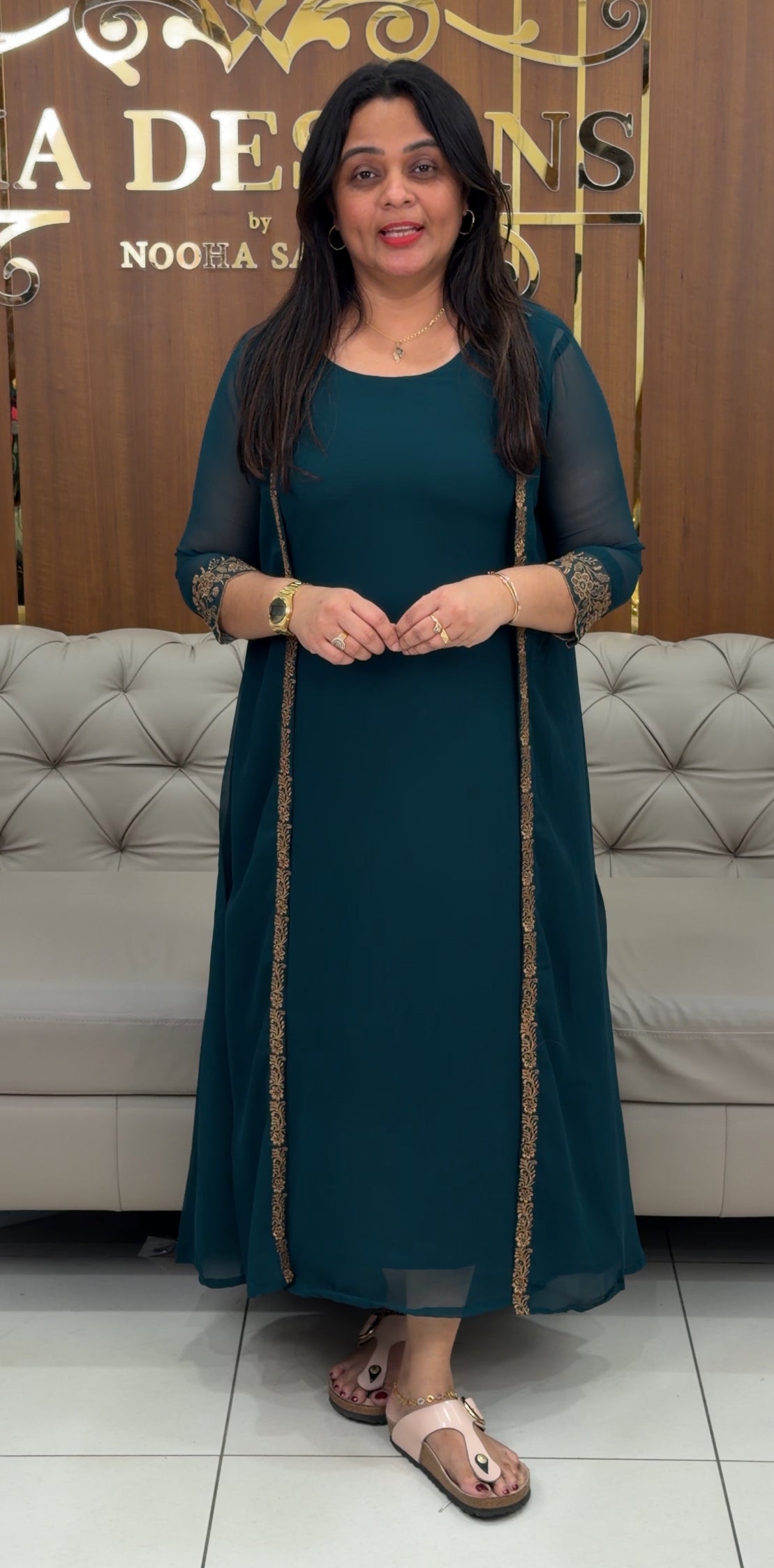 GEORGETTE ALINE TOP AND JACKET - IHA 29237