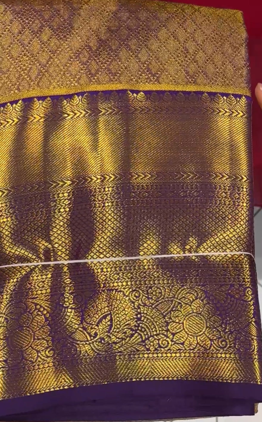 DESIGNER TISSUE KANCHIPURAM SAREES - IHA 18638