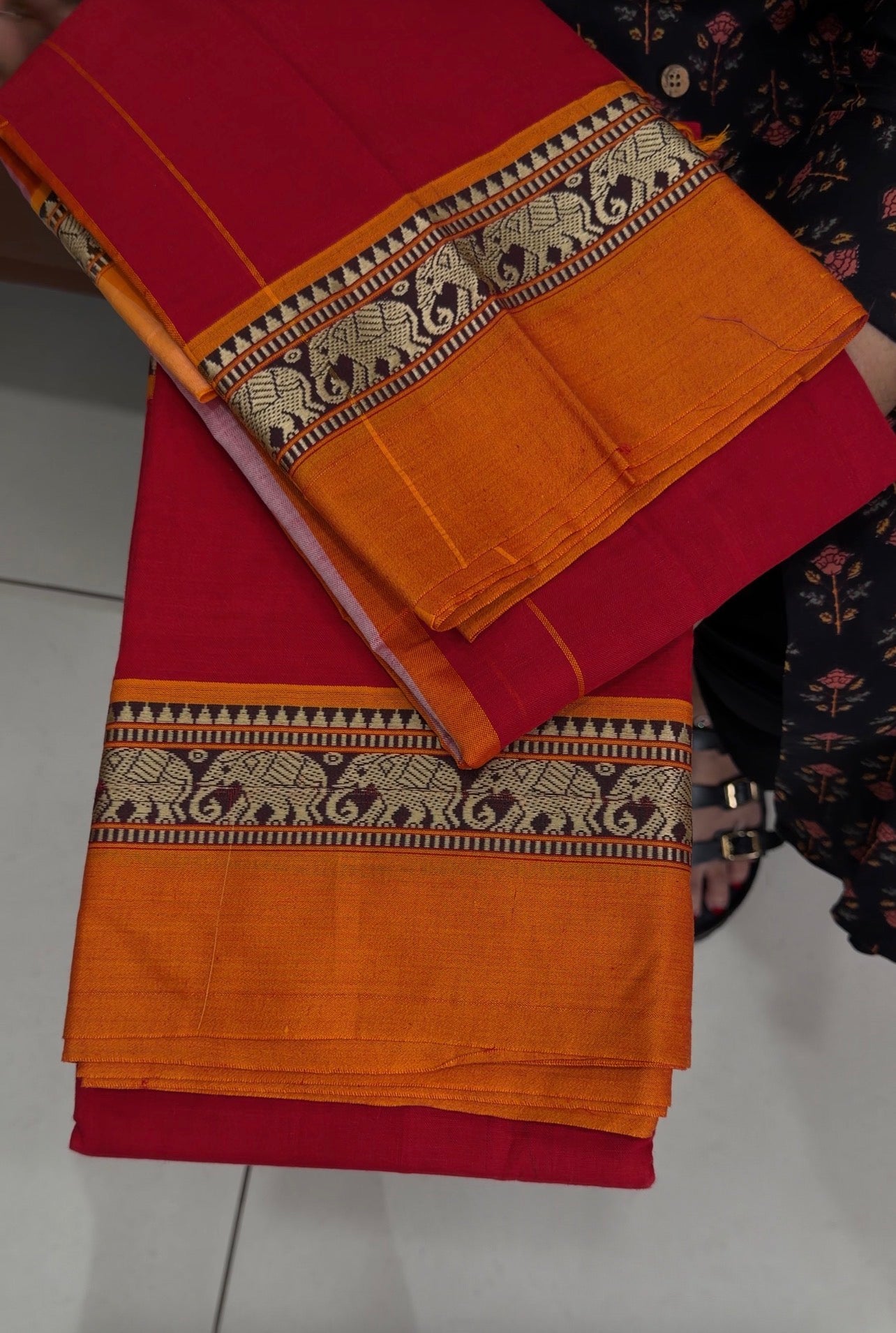 HANDLOOM COTTON UNSTITCHED SALWAR SUITS - IHA 34541