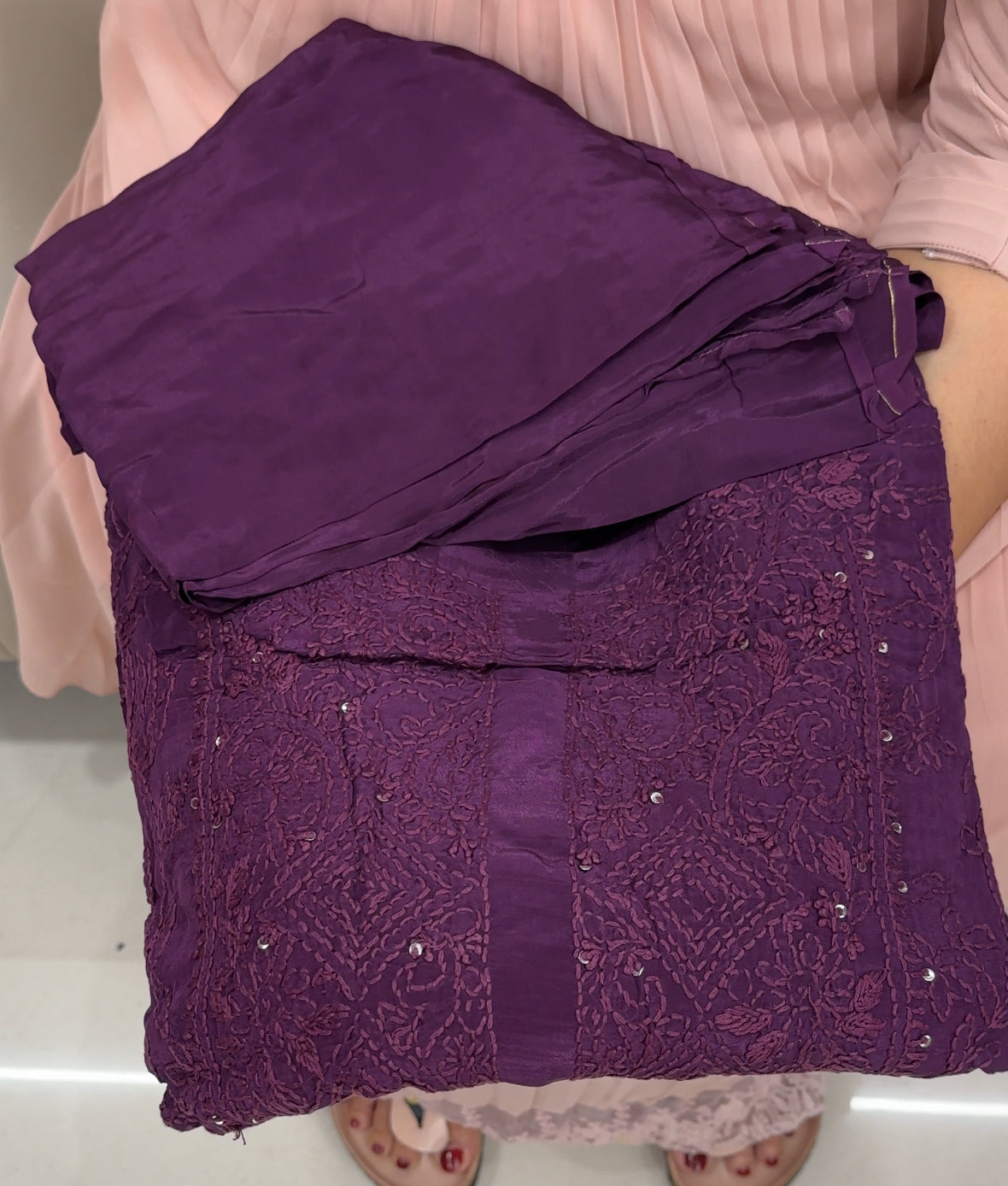 CRAPE SILK UNSTITCHED SALWAR SUITS - IHA 27646