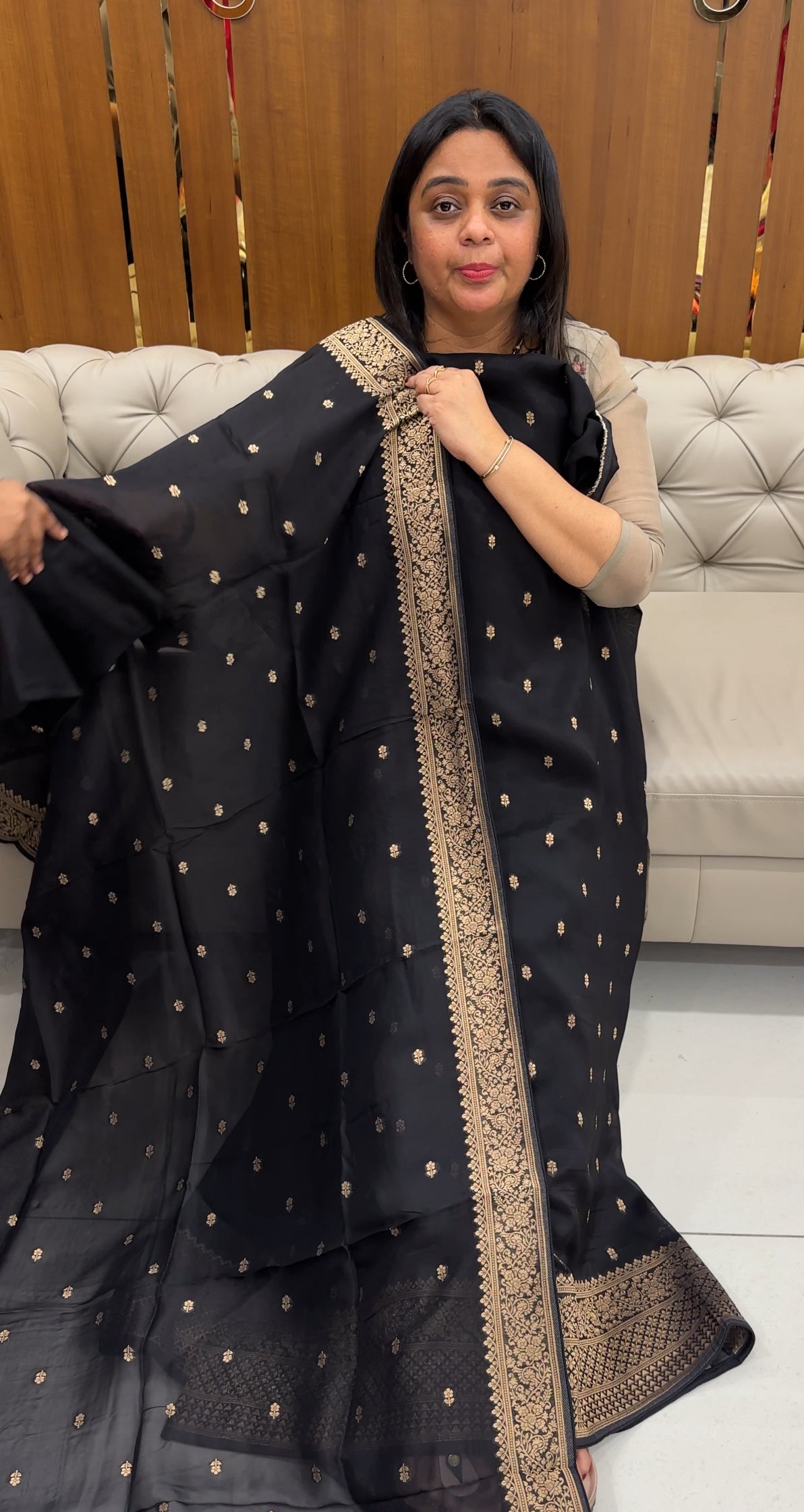 GEORGETTE ORGANZA UNSTITCHED SALWAR SUITS - IHA 27078