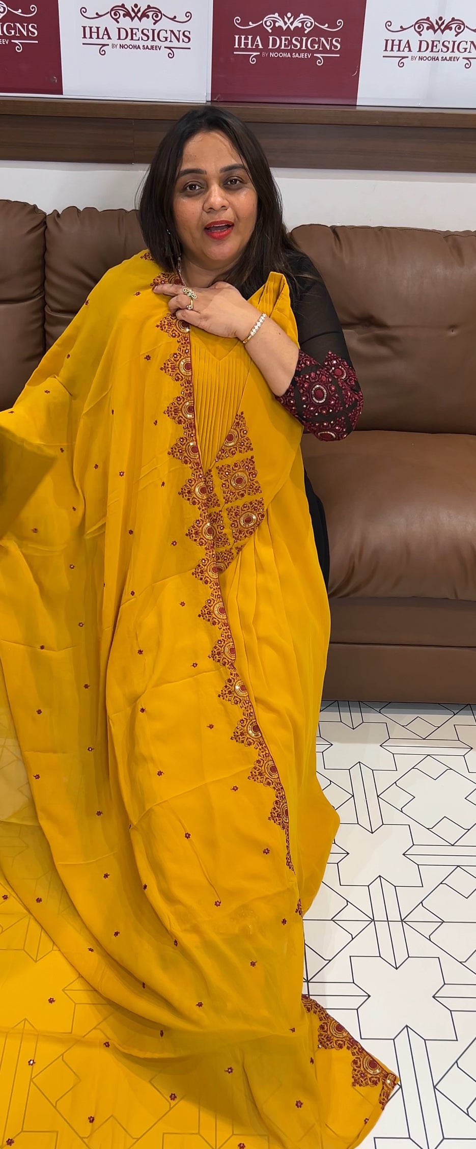 PARTY WEAR ALINE TOP,BOTTOM AND DUPATTA- IHA 22415