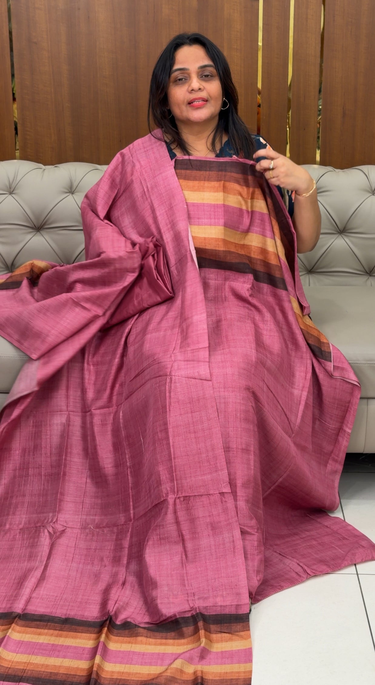 SEMI RAW SILK UNSTITCHED SALWAR SUITS - IHA 28973