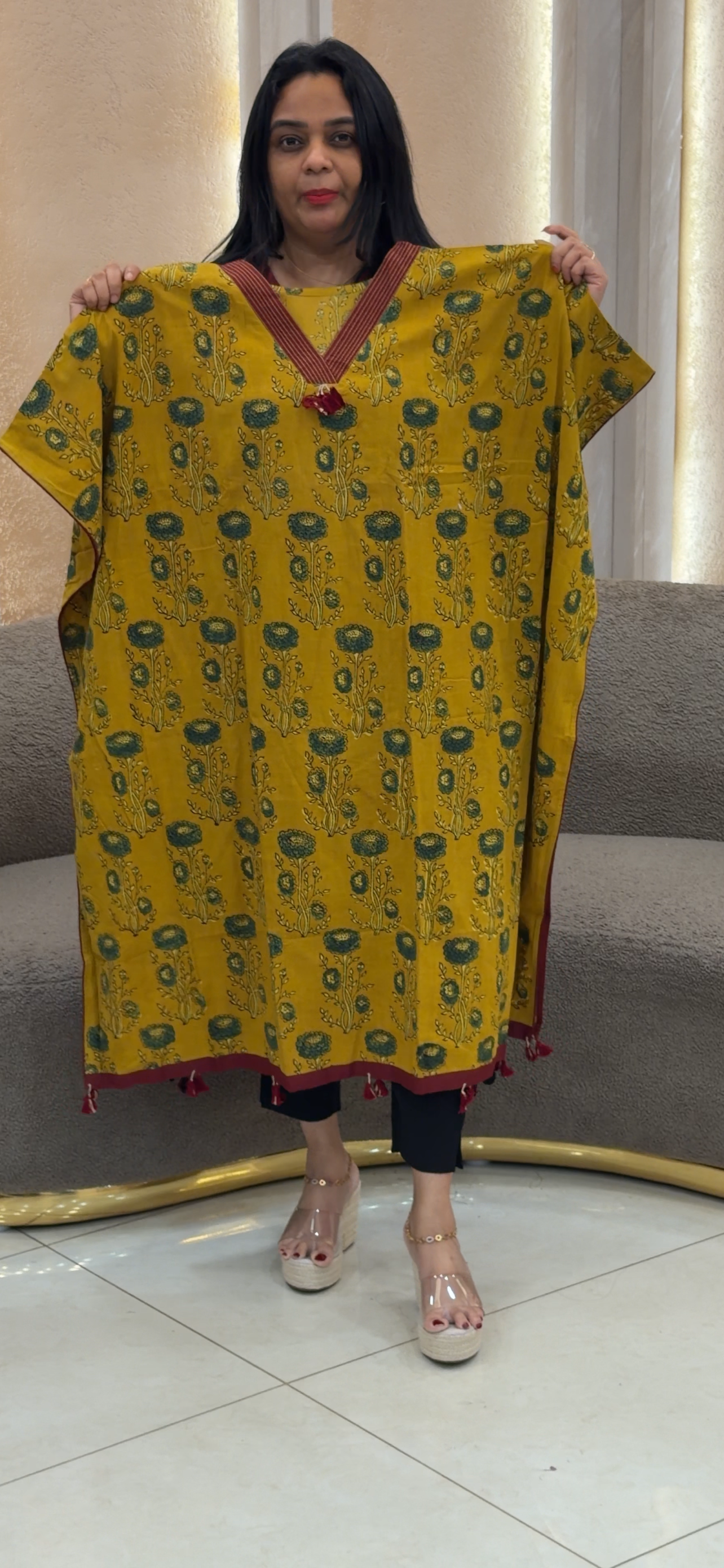 PRINTED  KAFTAN TOPS - IHA 33375