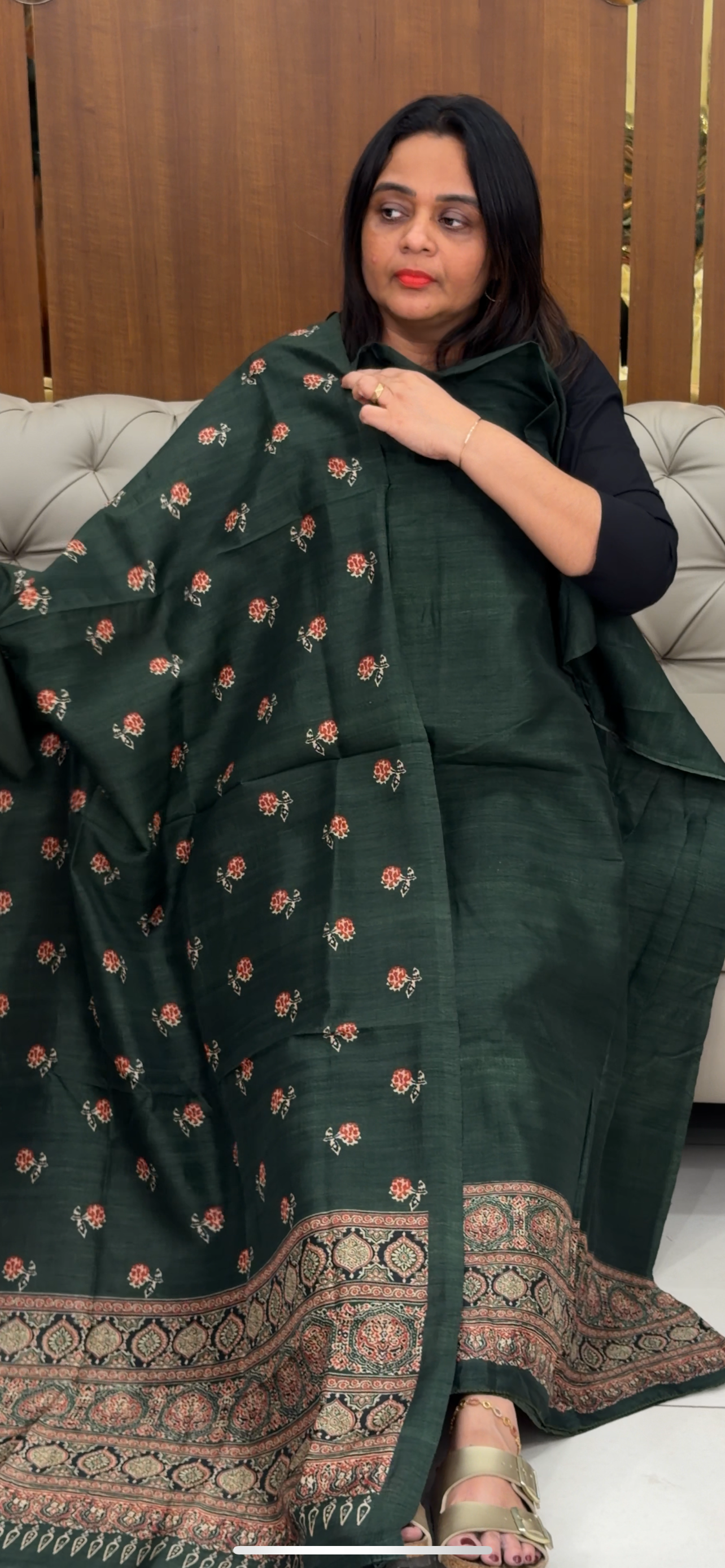 SEMI RAW SILK UNSTITCHED SALWAR SUITS - IHA 29795