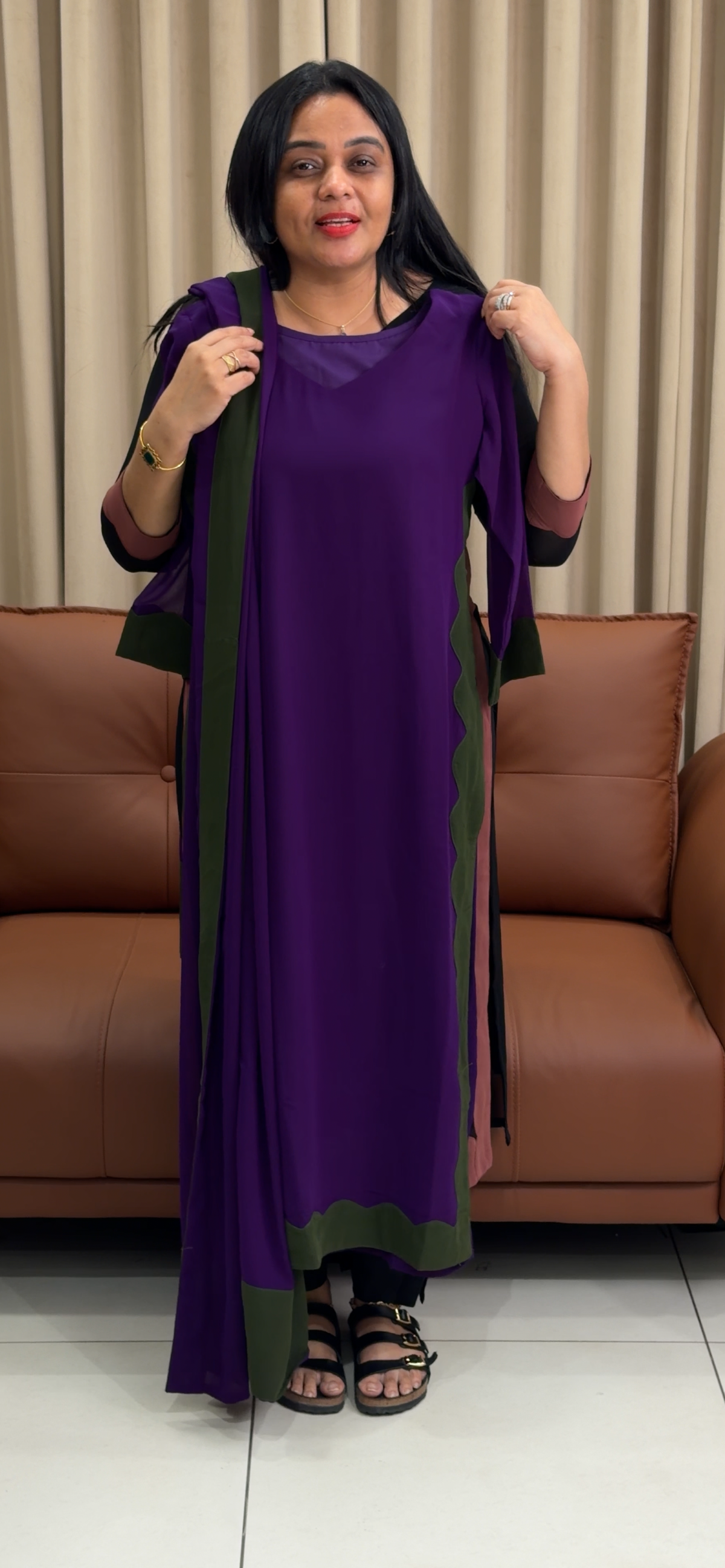 IHA'S IN-HOUSE FAUX GEORGETTE TOP AND DUPATTA - IHA 35263