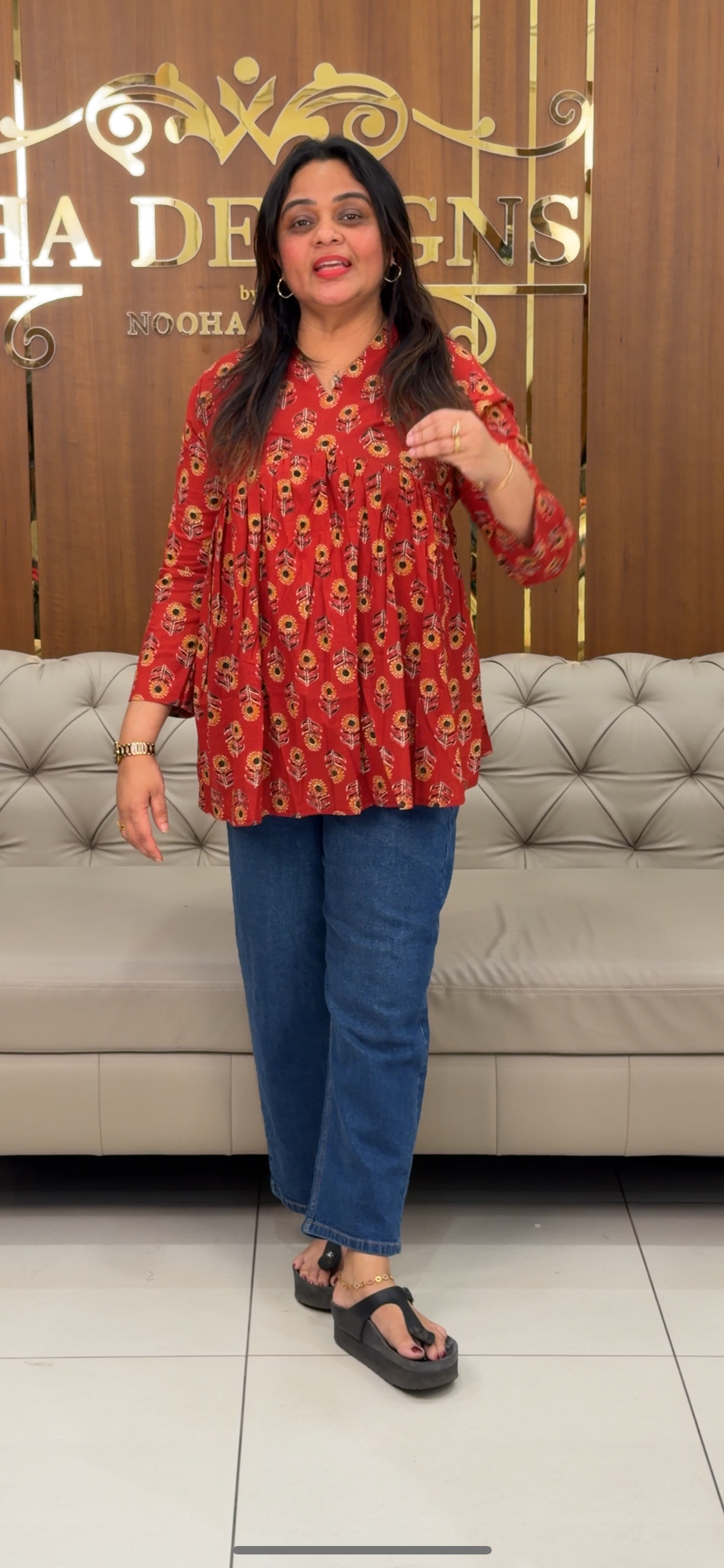 PRINTED SHORT TOPS - IHA 28930