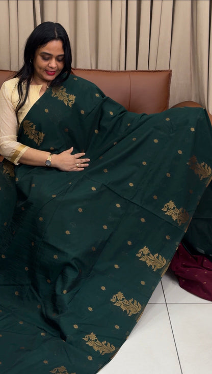 SEMI BANARASI SAREES - IHA 33764