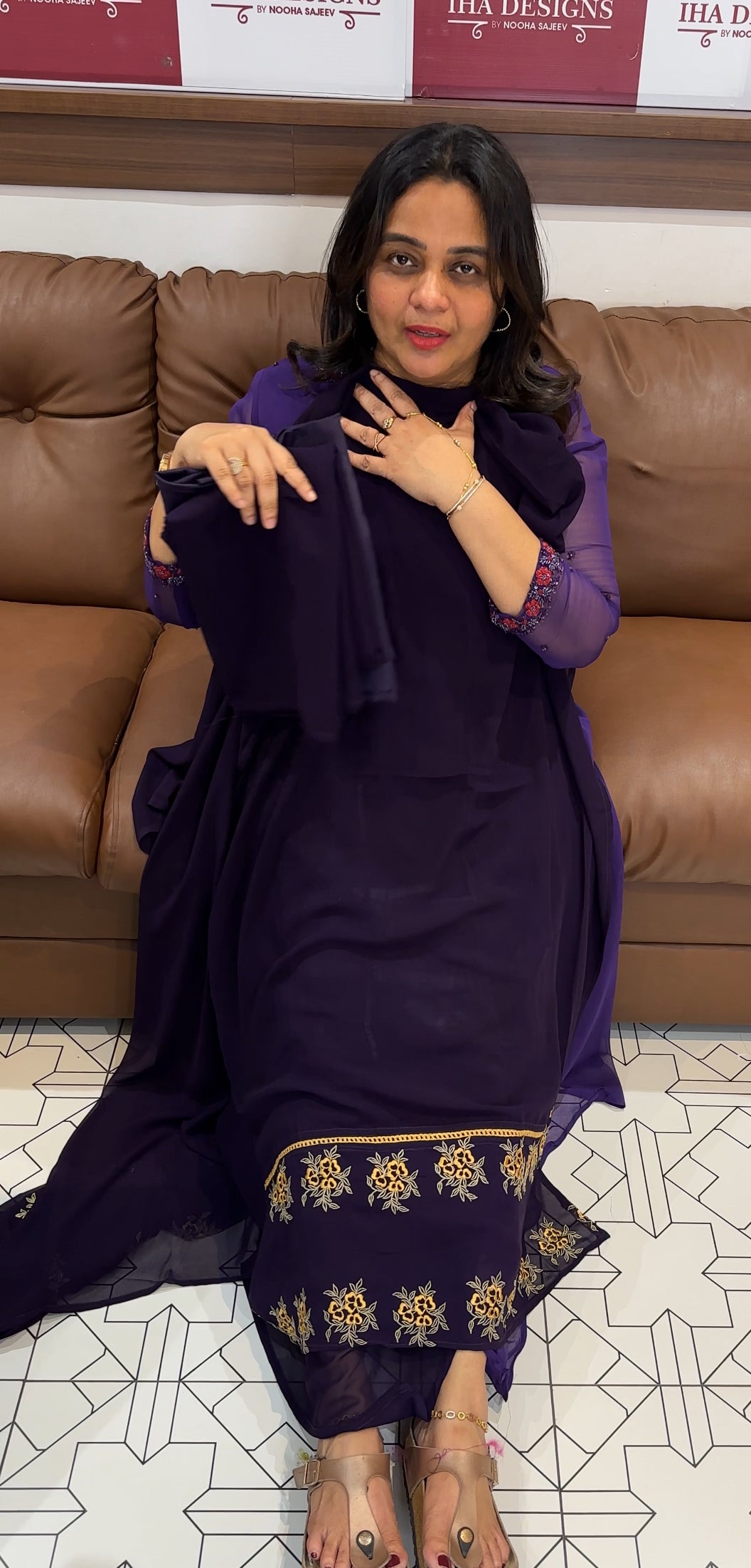 GEORGETTE UNSTITCHED SALWAR SUITS - IHA 26976