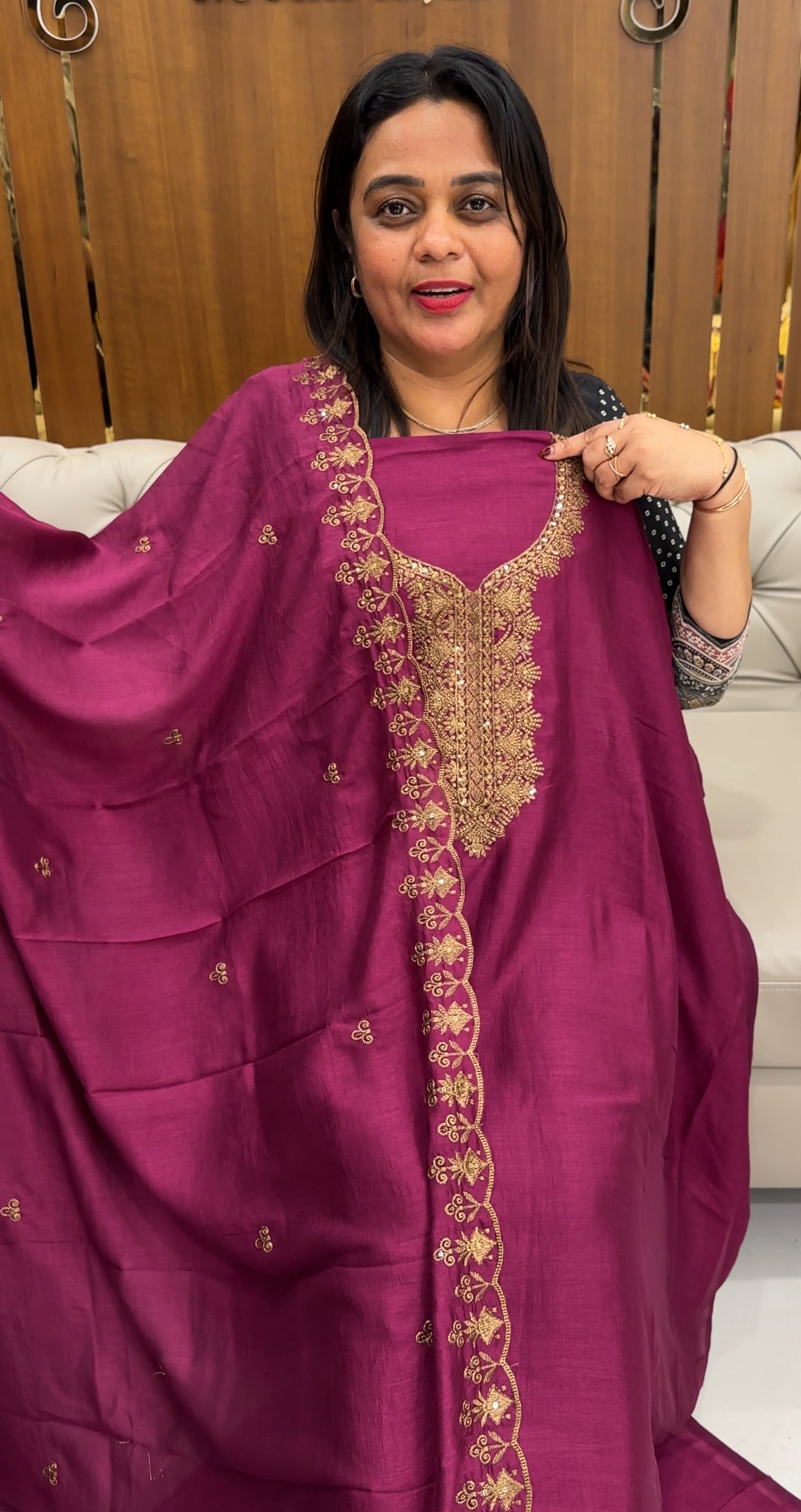 SEMI RAW SILK UNSTITCHED SALWAR SUITS - IHA 25970