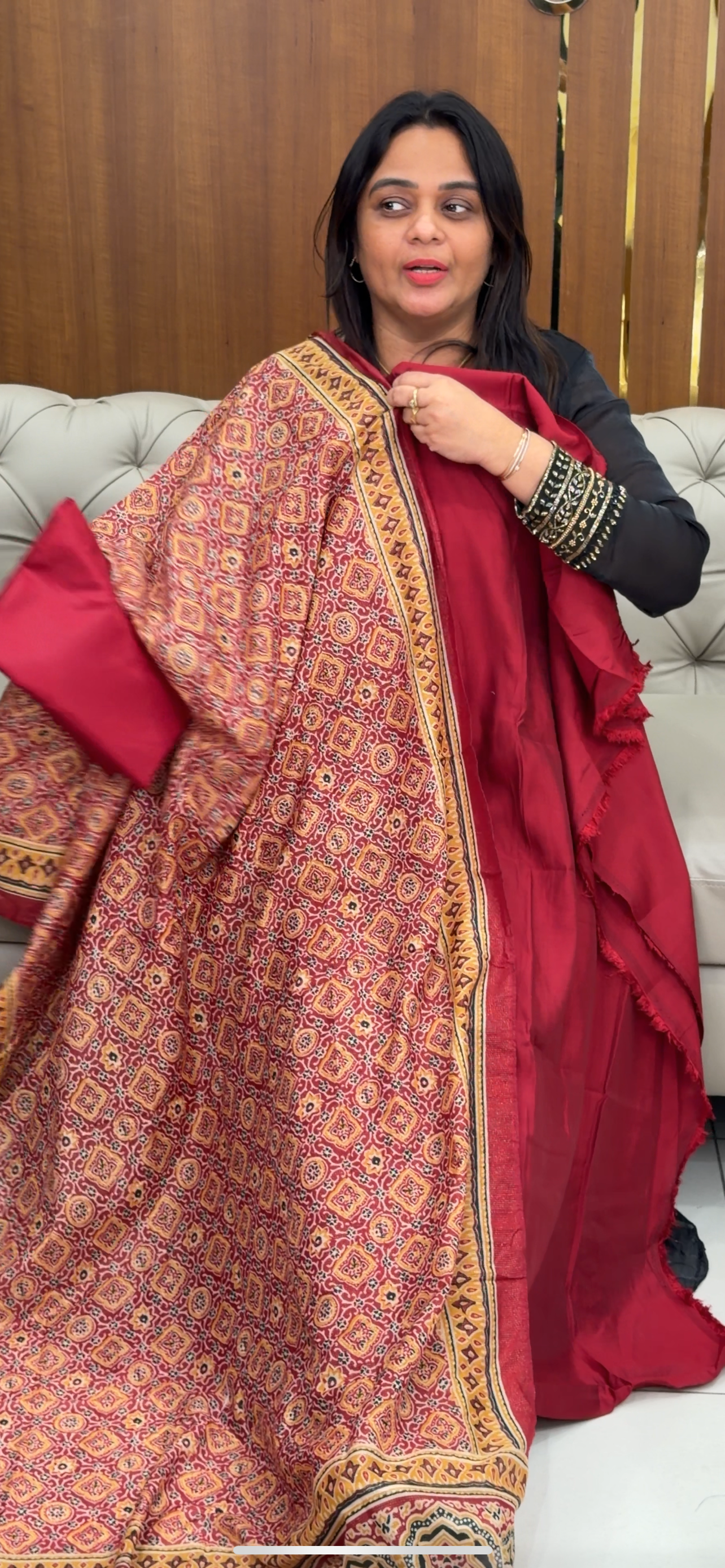 MUL CHANDERI UNSTITCHED SALWAR SUITS - IHA 29271