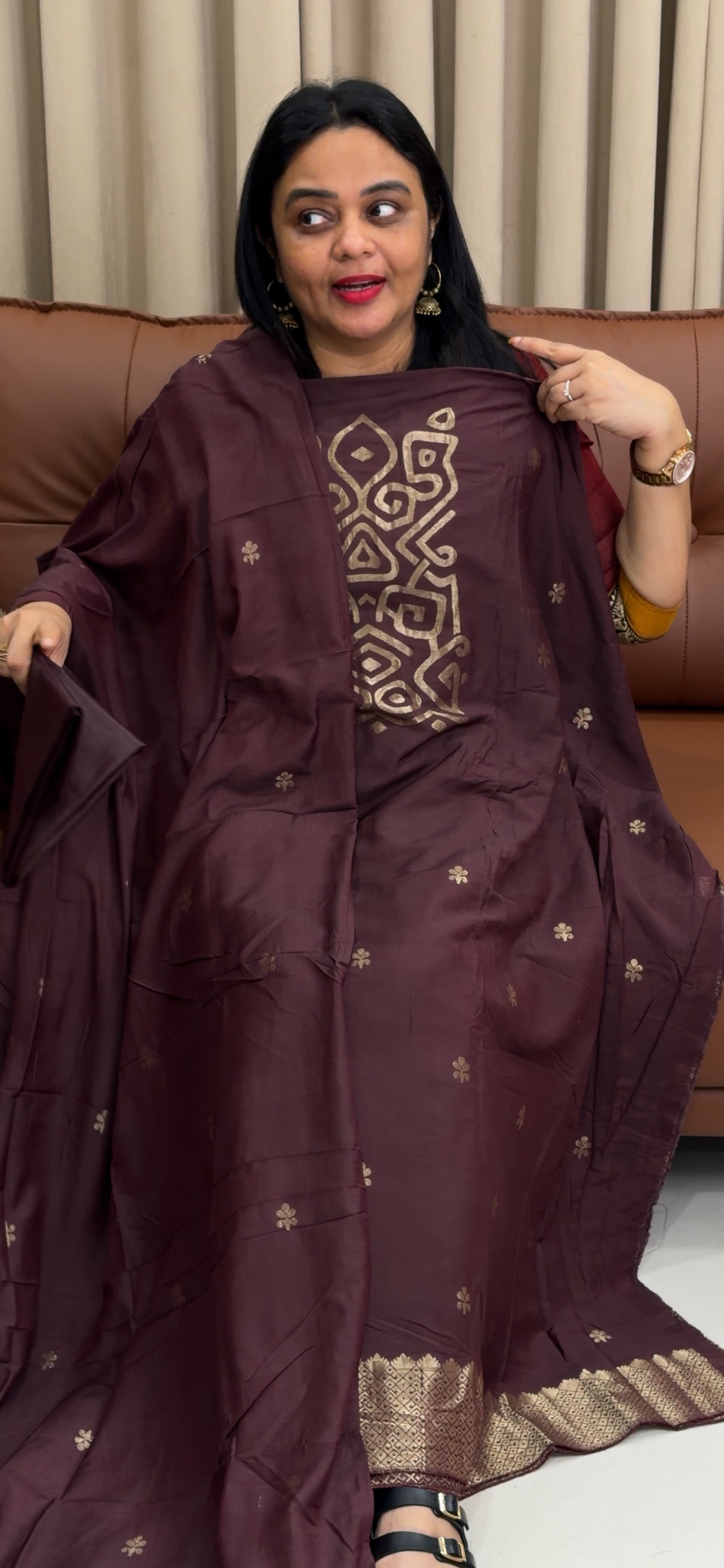 SEMI BANARASI UNSTITCHED SALWAR SALWAR SUITS - IHA 34184