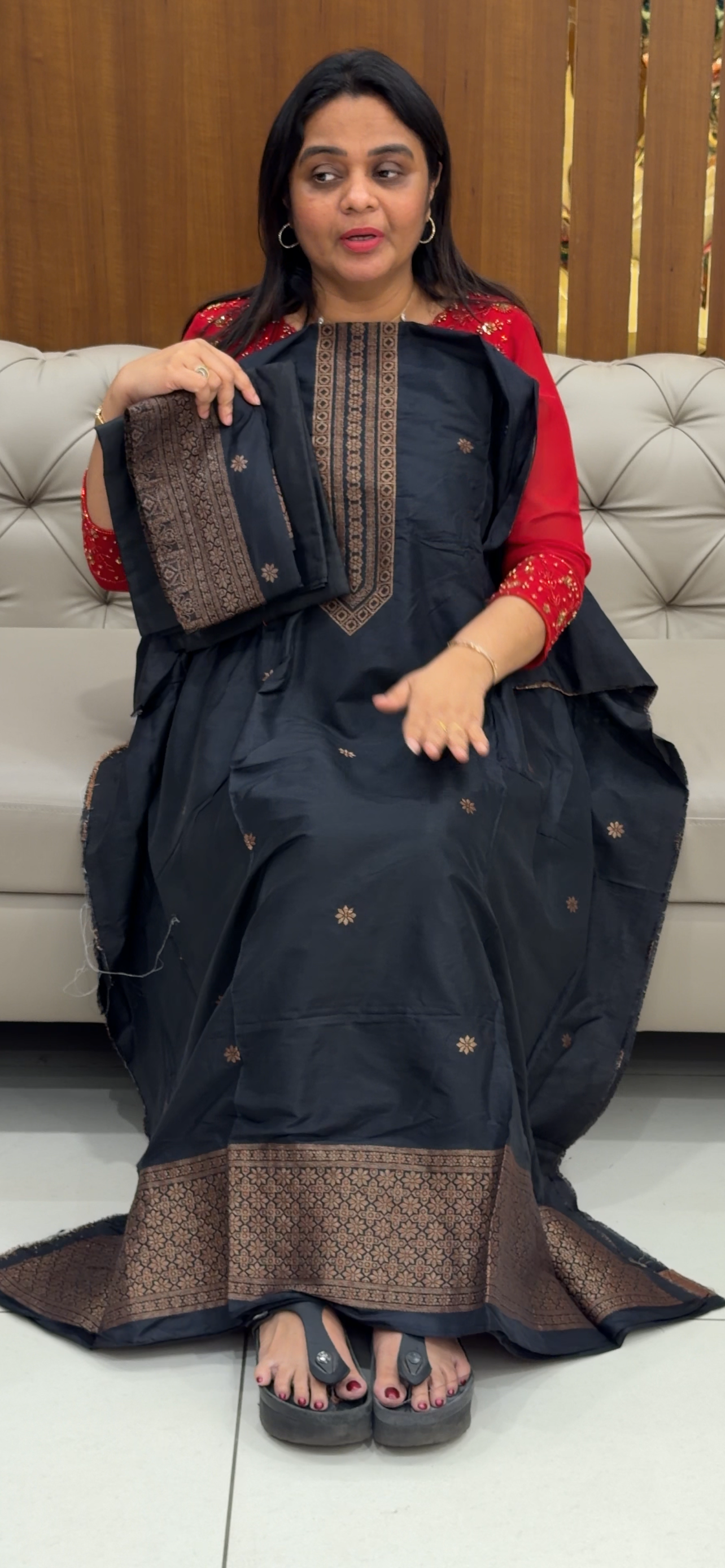 BANARASI UNSTITCHED SALWAR SUITS - IHA 28765