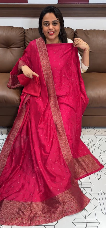 FORWARD SEMI BANARSI UNSTITCHED SALWAR SUITS - IHA 24696
