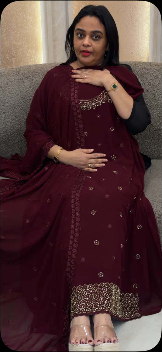 FAUX GEORGETTE UNSTITCHED SALWAR SUITS - IHA 33368
