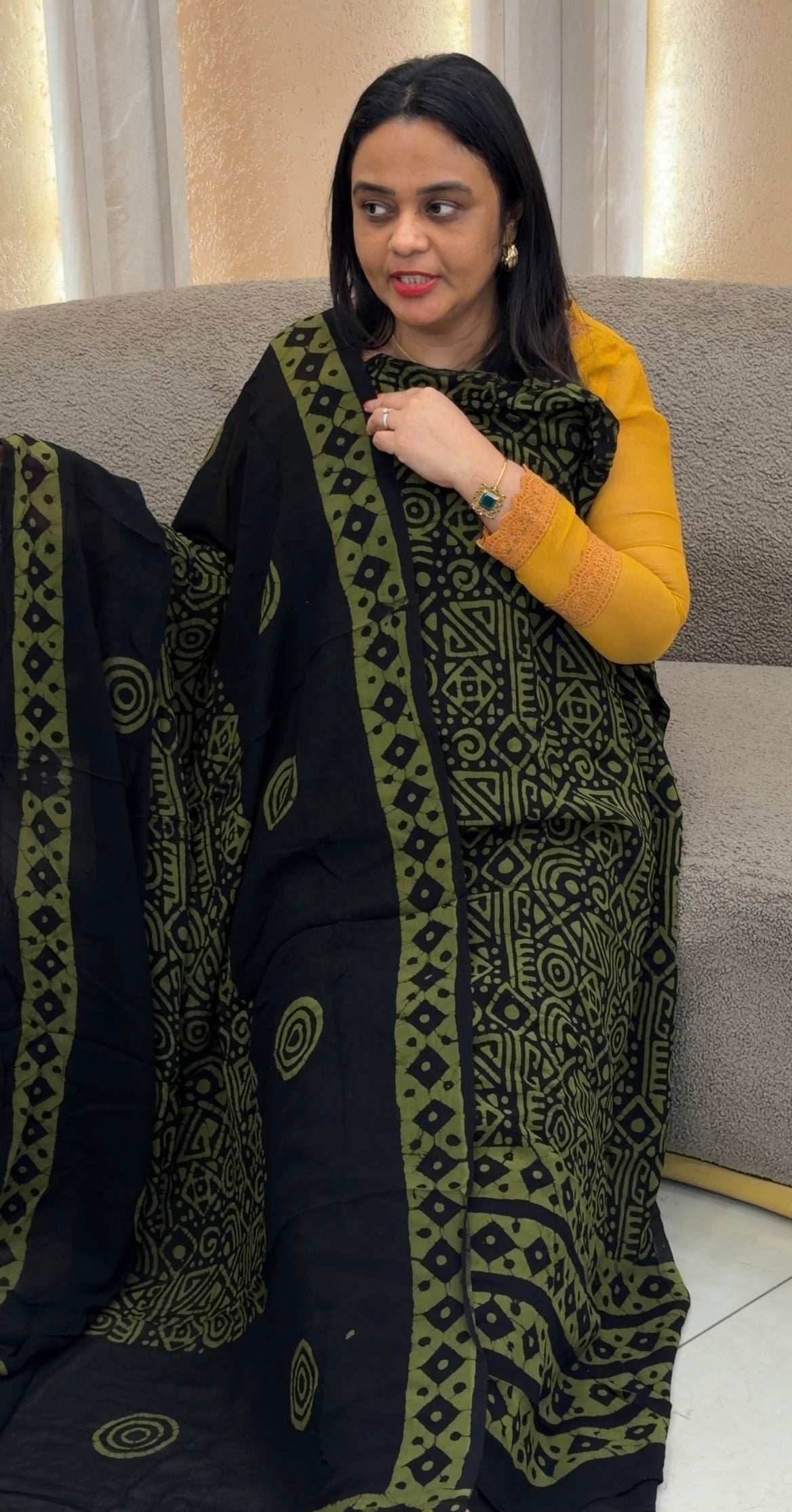 BATIK PRINTED UNSTITCHED SALWAL SUITS -IHA 33472