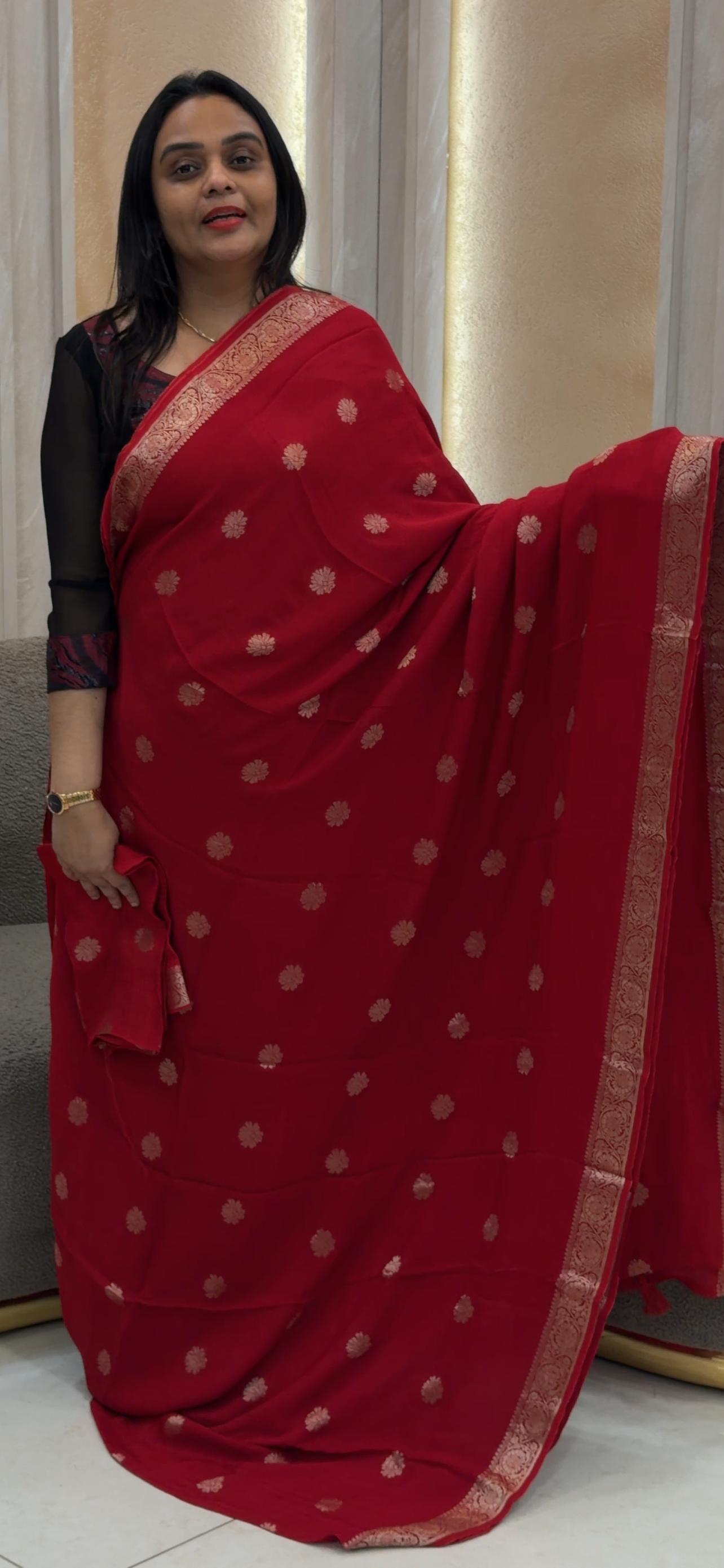 SEMI SILK SAREES - IHA 32481