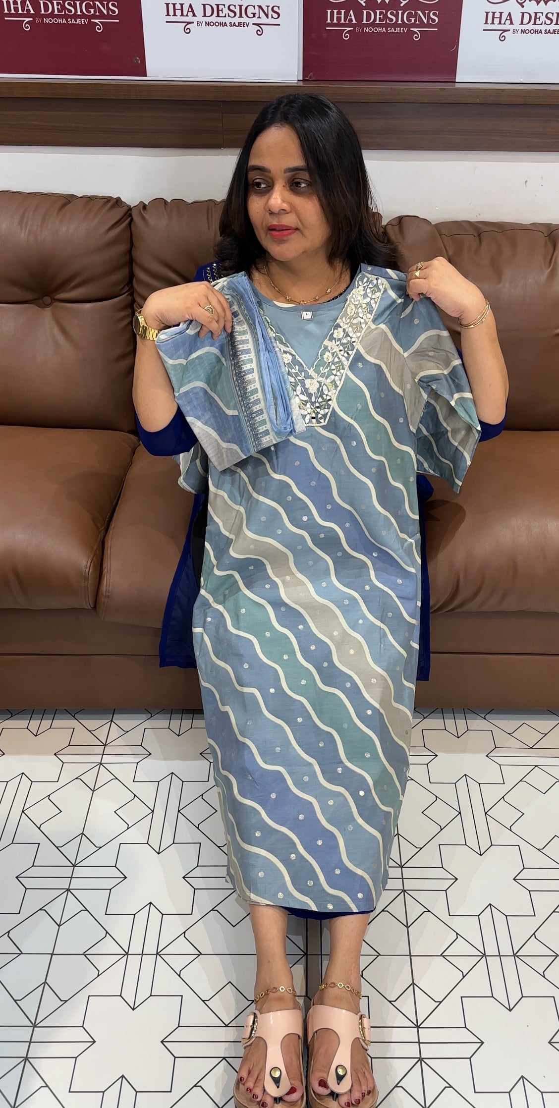 MUSLIN TOP,BOTTOM AND DUPATTA - IHA 29067