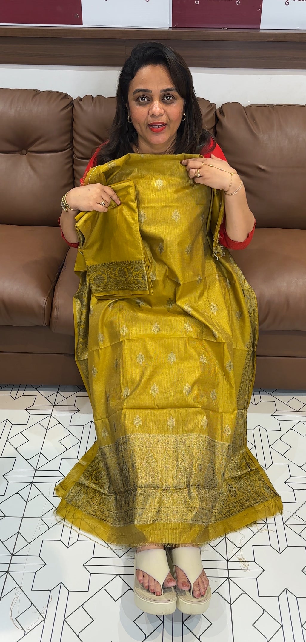 TISSUE BANARASI UNSTITCHED SALWAR SUITS - IHA 24915