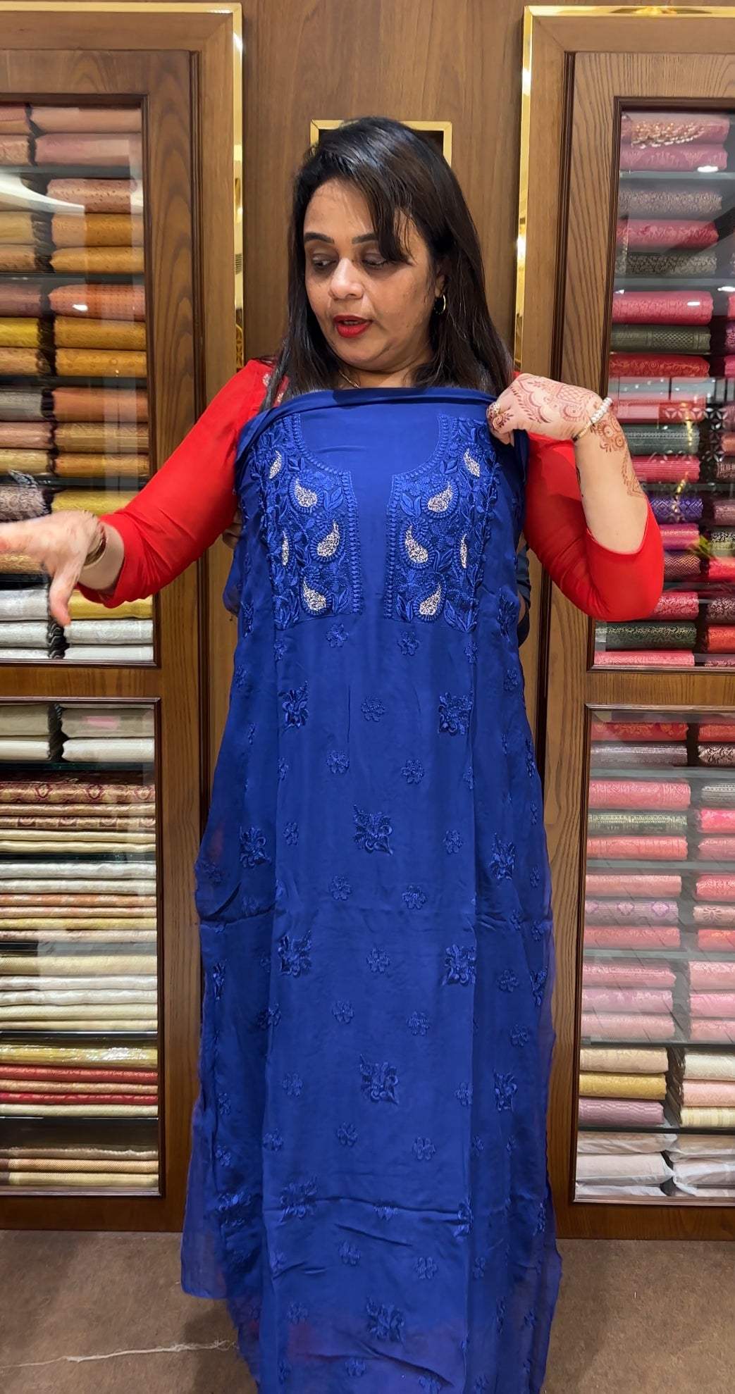 LUCKNOWI UNSTITCHED SALWAR SUITS - IHA 23686