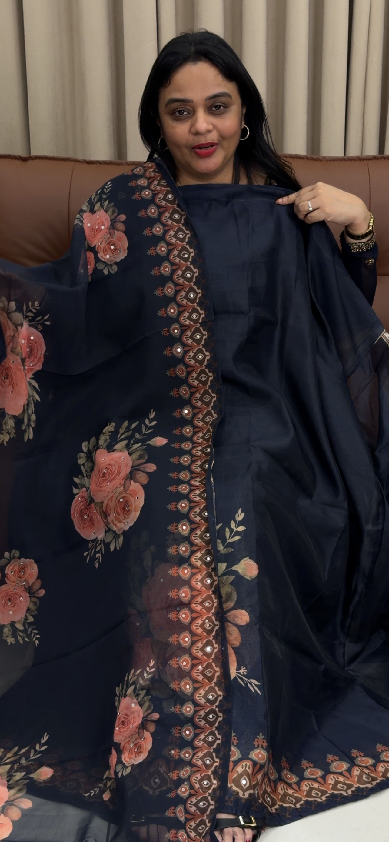 MUL CHANDERI UNSTITCHED SALWAR SUITS - IHA 34240