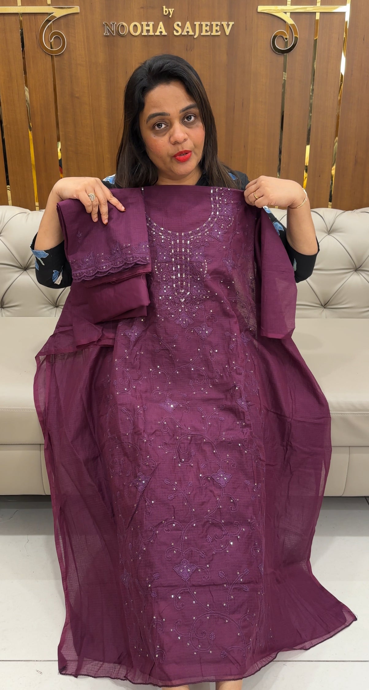 NET KOTA UNSTITCHED SALWAR SUITS - IHA 25357