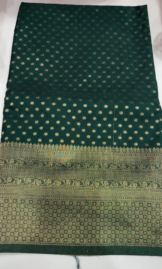 SEMI BANARASI SAREES - IHA 27402