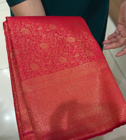 SEMI BROCADE SAREES - IHA 26093